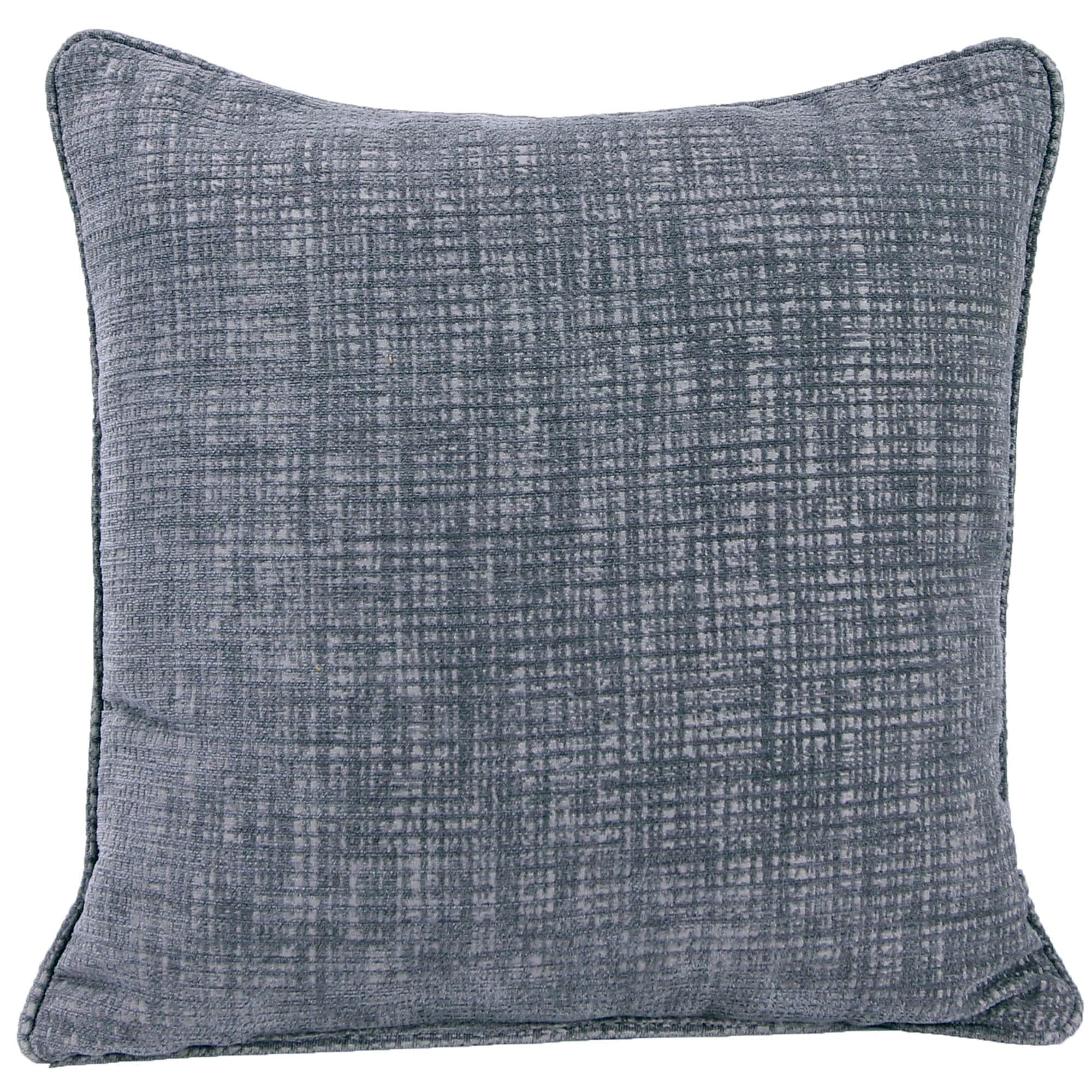 18 x 18 Hatched Solid Indoor Throw Pillow with Welt