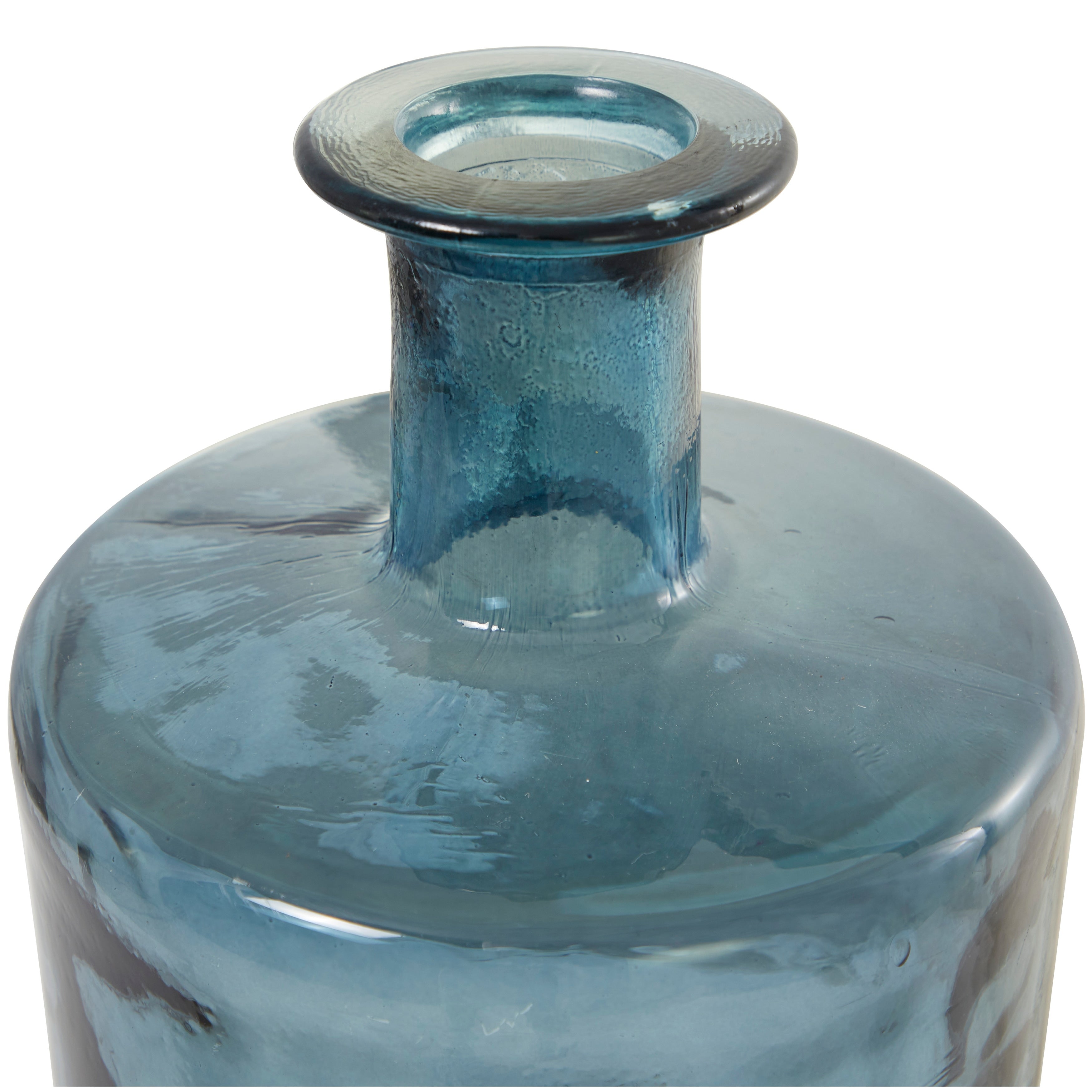 Recycled Glass Bottle Vase Collection Made in Spain - Multiple Sizes - Clear, Blue, Teal, Green