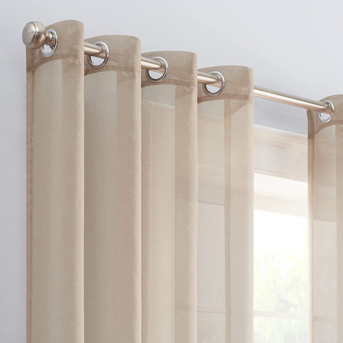 Eclipse Indus Printed Ombre Textured Light Filtering Grommet Curtains (2 Panels)