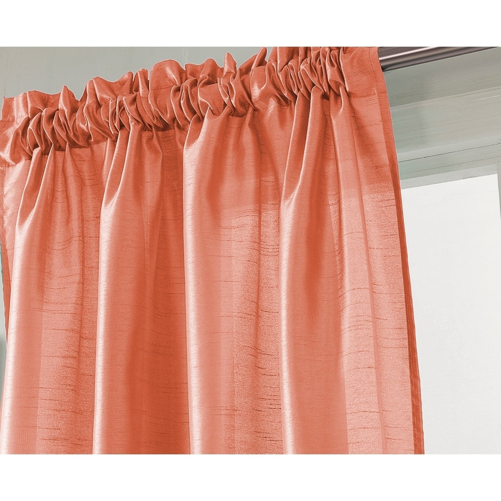 Porch & Den Eads Faux Silk 90-inch Rod Pocket Curtain Panel