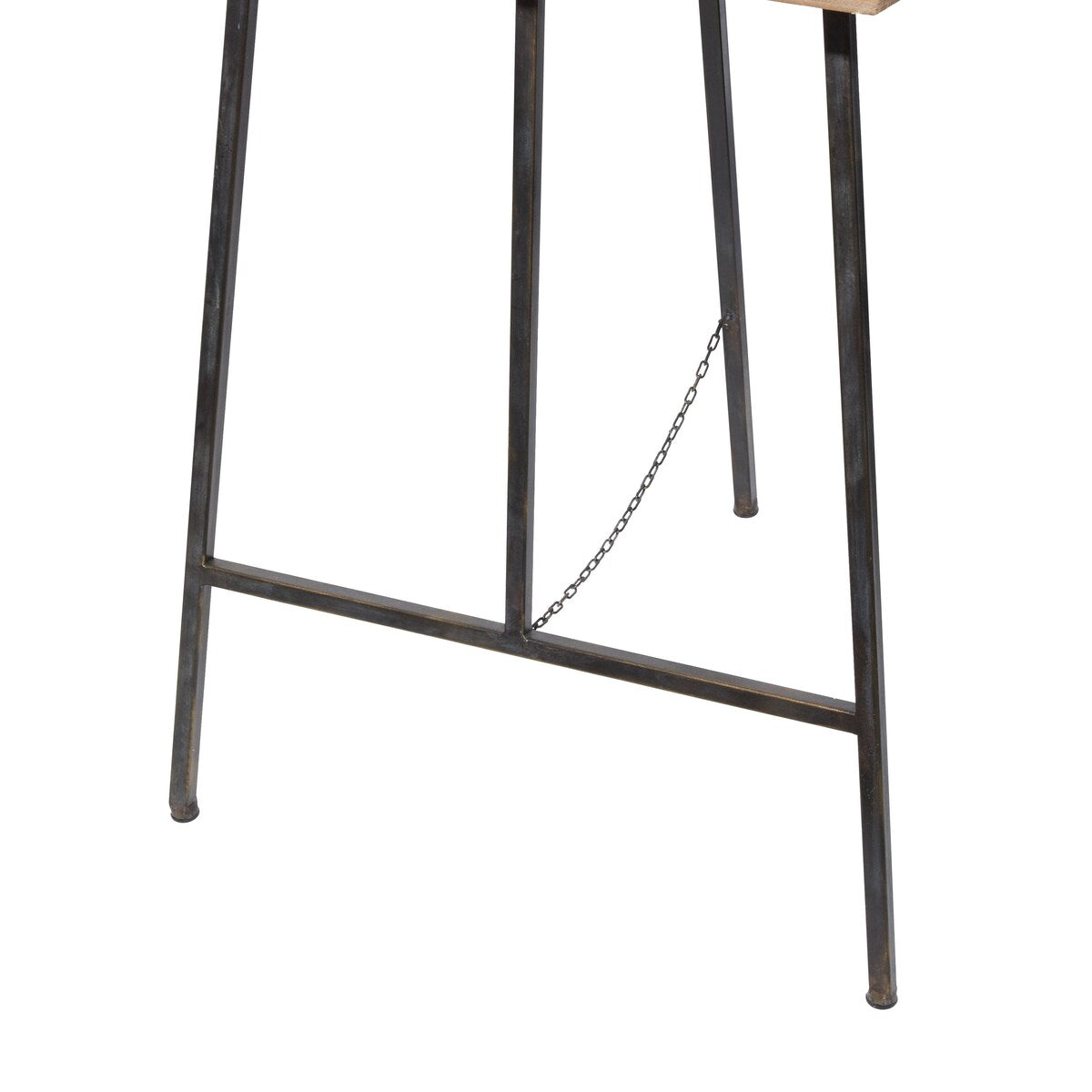 Metal Adjustable Display Easel with Chain Support and Wood Tray - Black - Roche River Decor