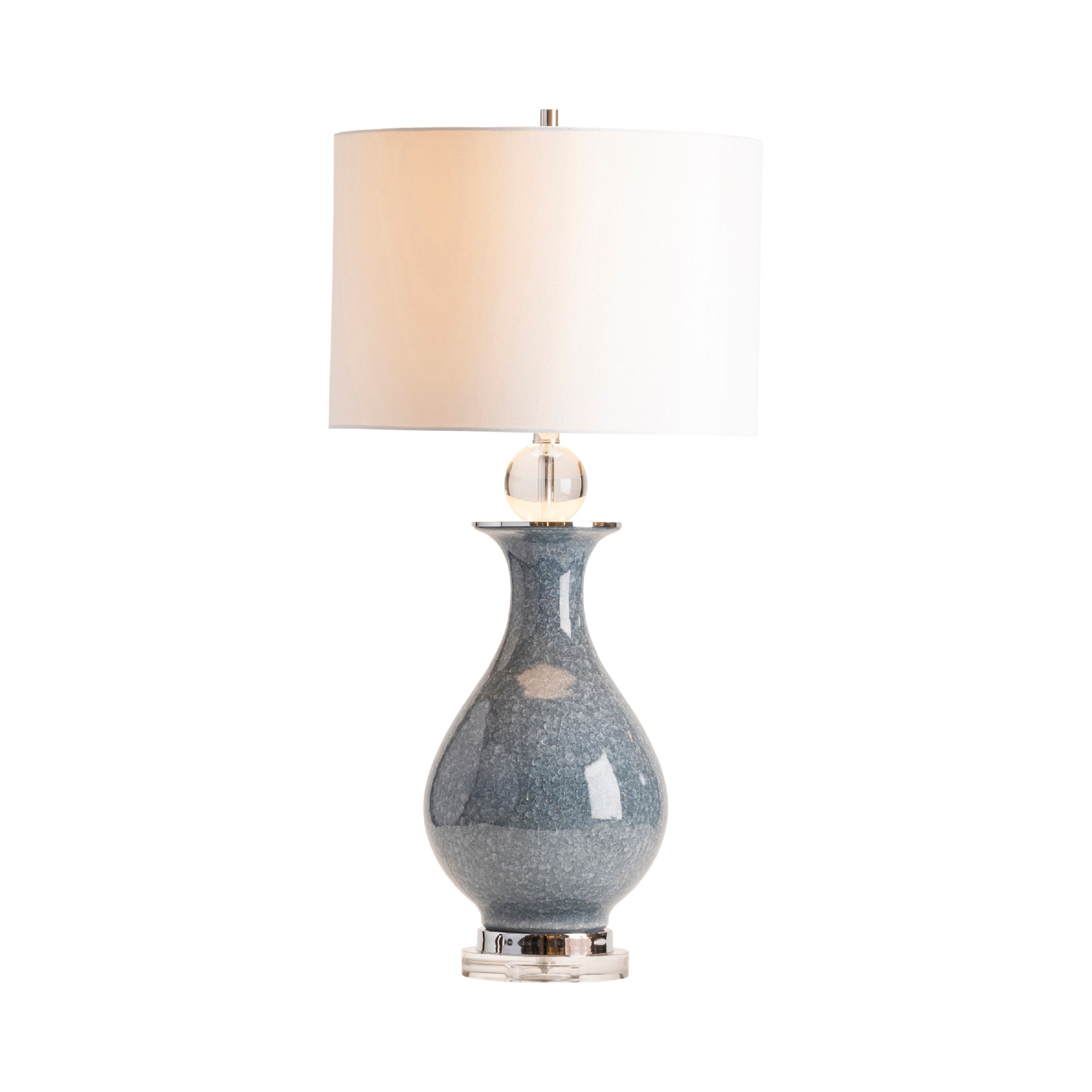 Ceramic Blue Textured Table Lamp