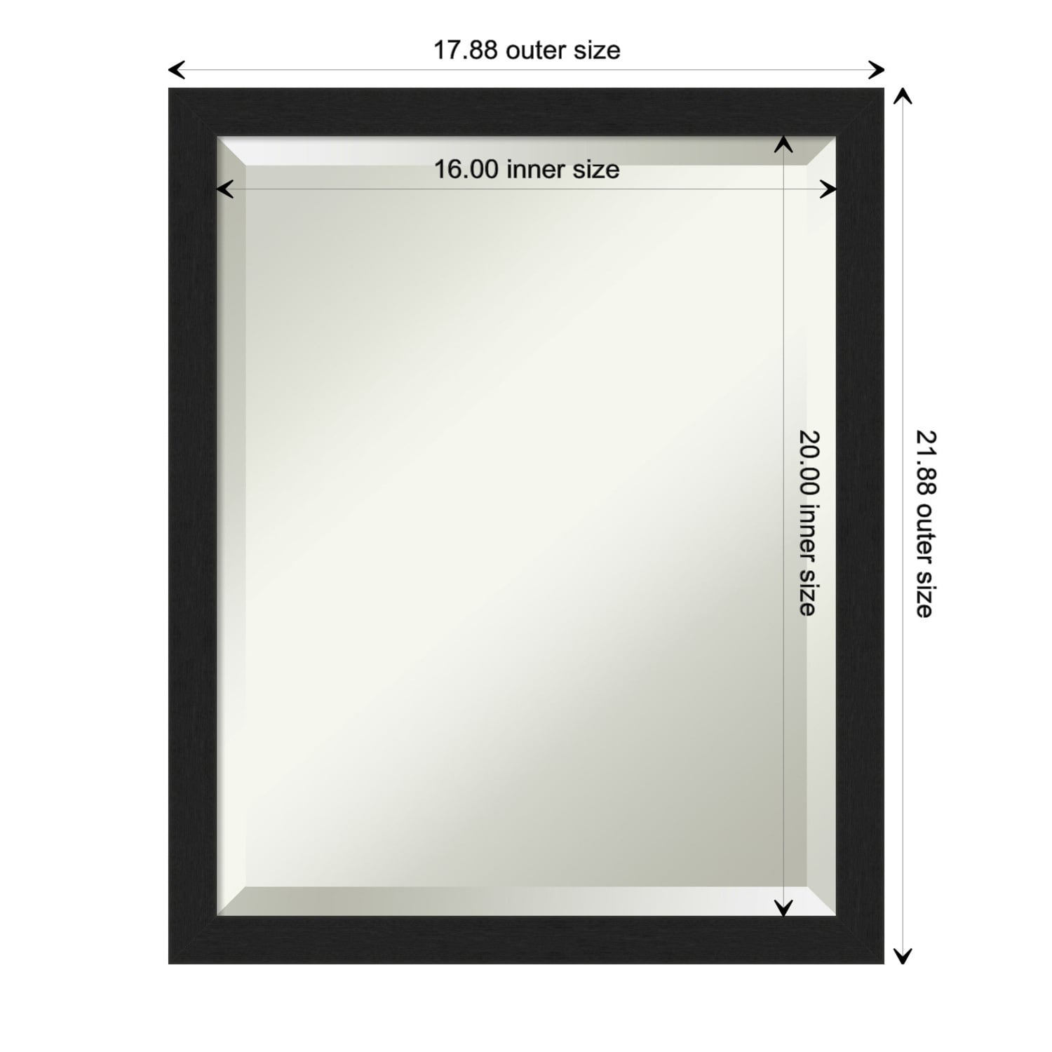 Beveled Wall Mirror - Grace Brushed Gold Narrow Frame