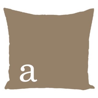 Brown 26 x 26-inch Monogram Print Decorative Pillow