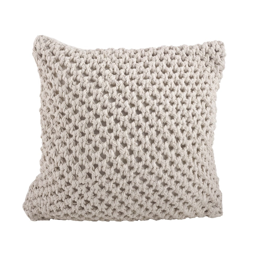 Knitted 20-inch Down Filled Throw Pillow