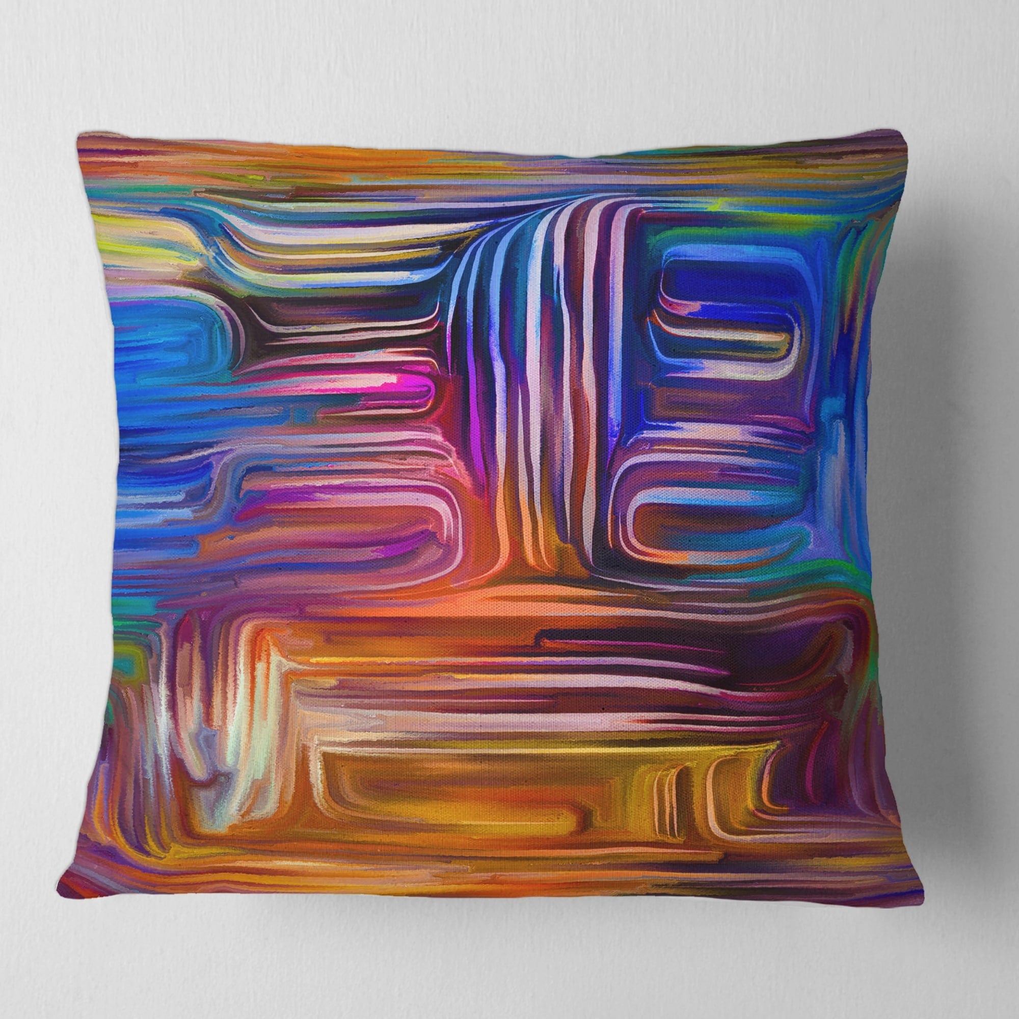 Designart 'Colour Fusion V' Modern Printed Throw Pillow