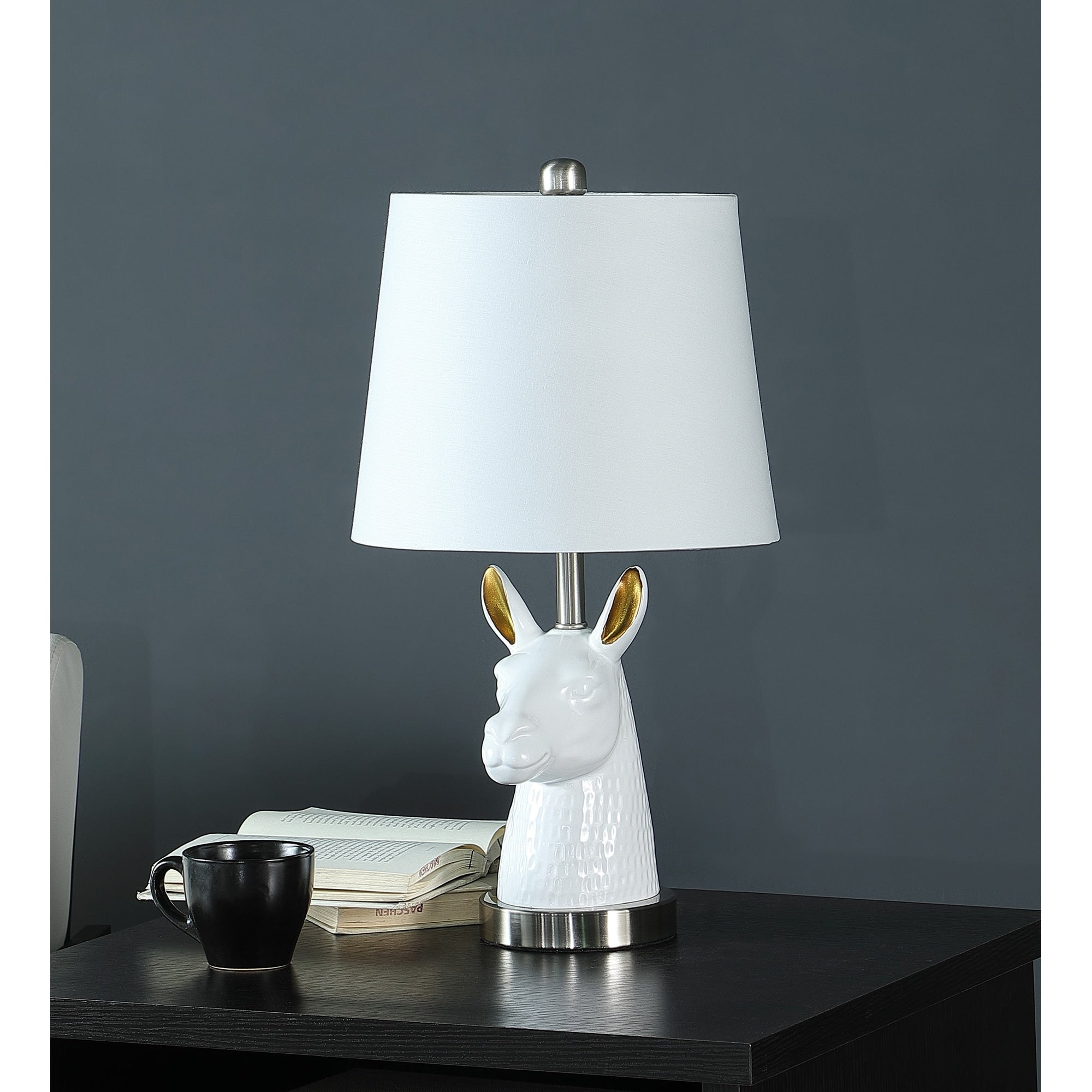 20.5 In. Patagonia White Llama Resin Table Lamp