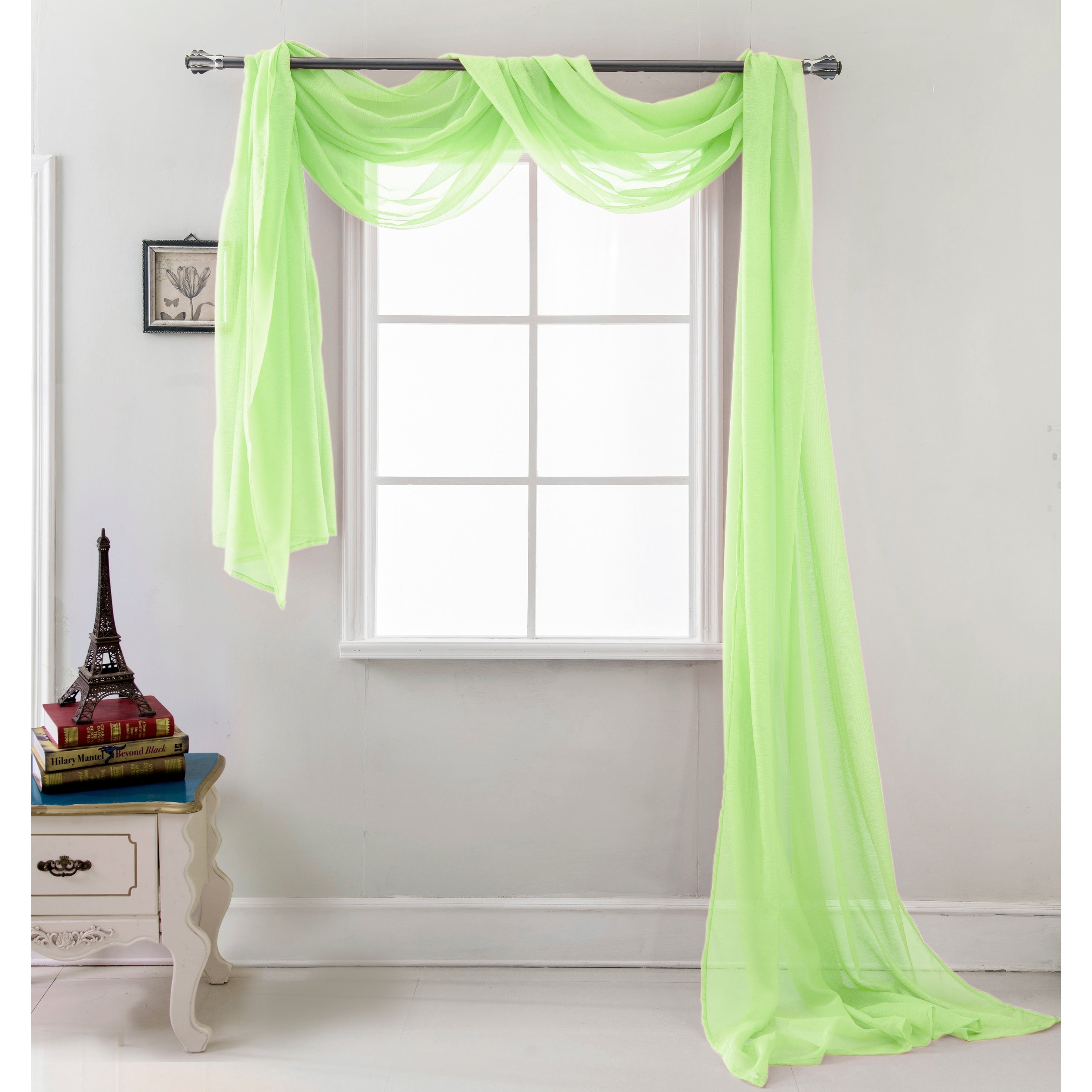 Celine Solid Sheer Curtain Canopy Bed Wedding Scarf