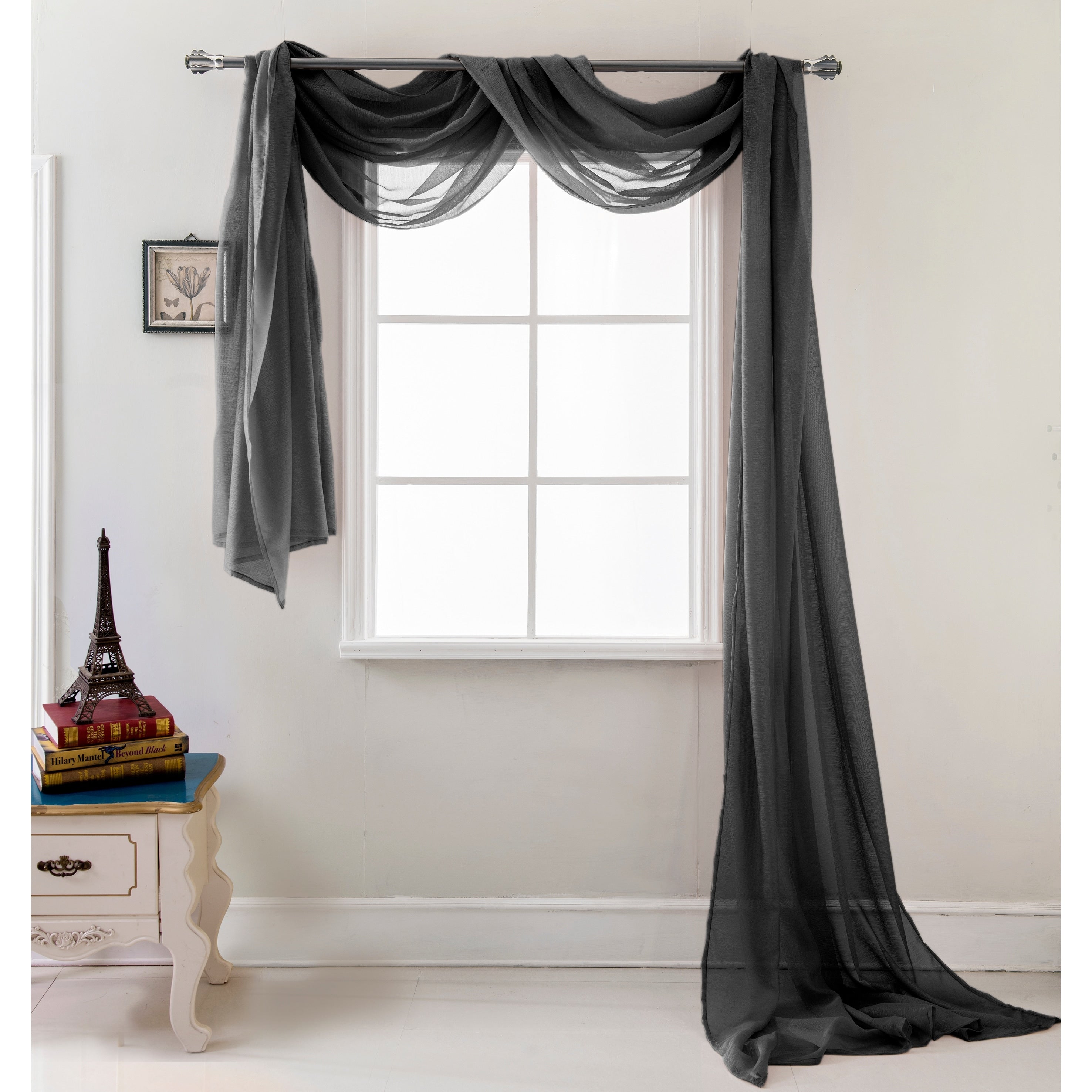 Celine Solid Sheer Curtain Canopy Bed Wedding Scarf