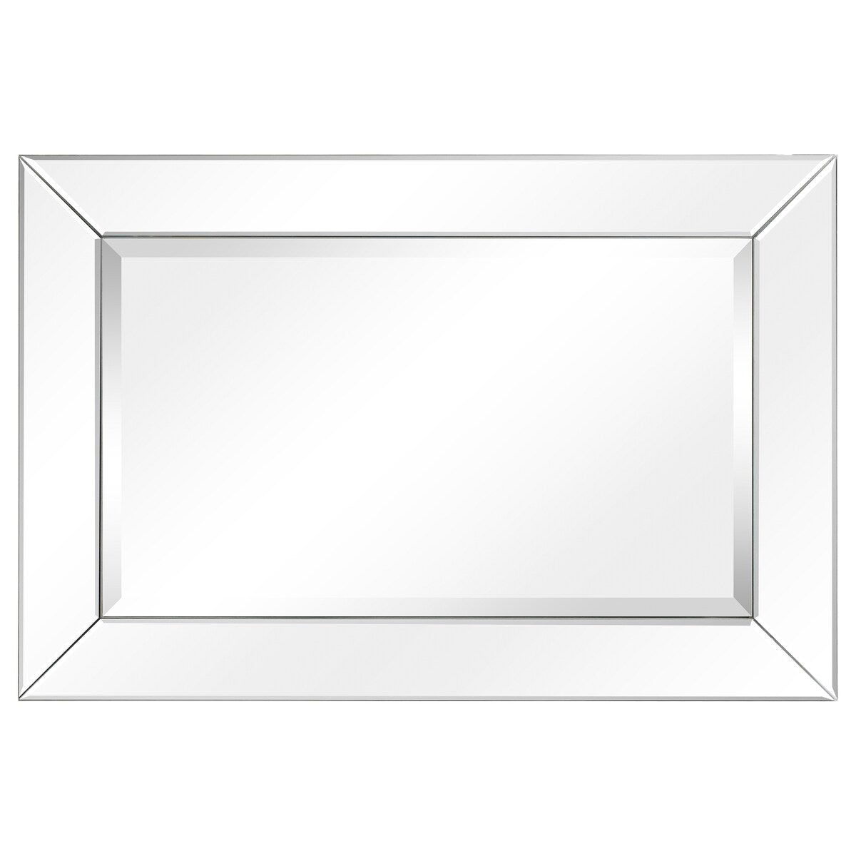 Beveled Rectangular Clear HD Wall Mounted Mirror for Bathroom, Bedroom, 3 sizes