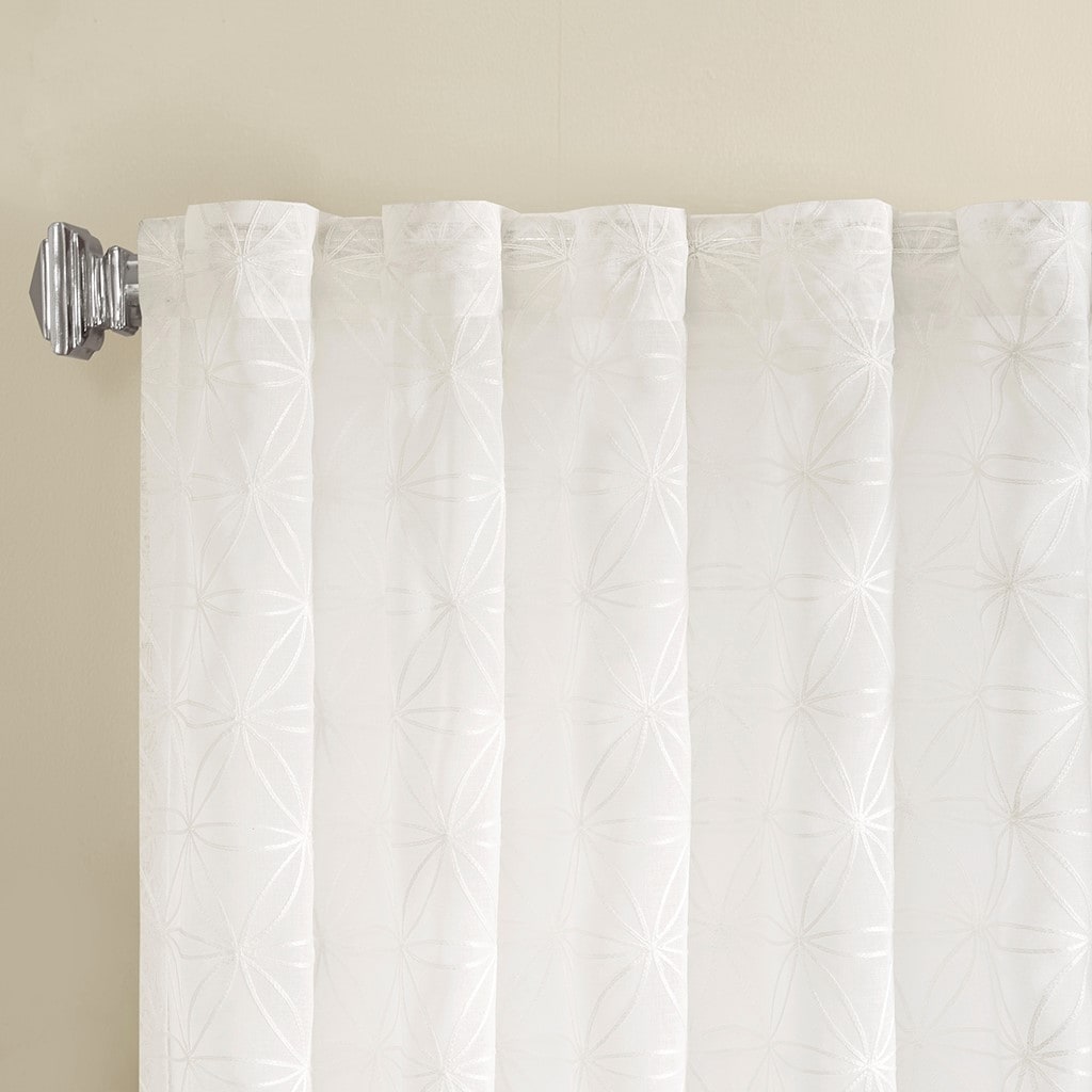 Sheer Embroidered Window Curtain