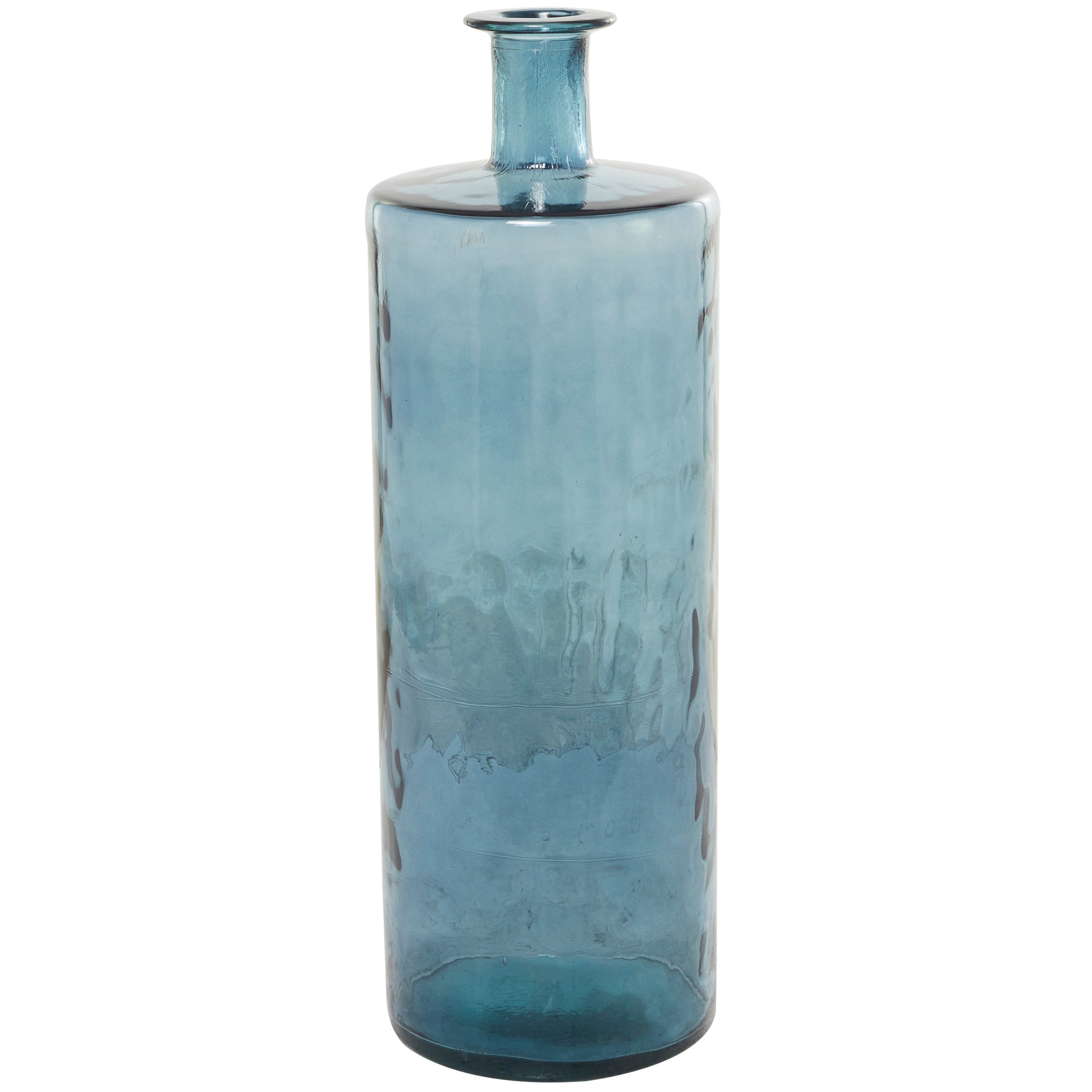 Recycled Glass Bottle Vase Collection Made in Spain - Multiple Sizes - Clear, Blue, Teal, Green