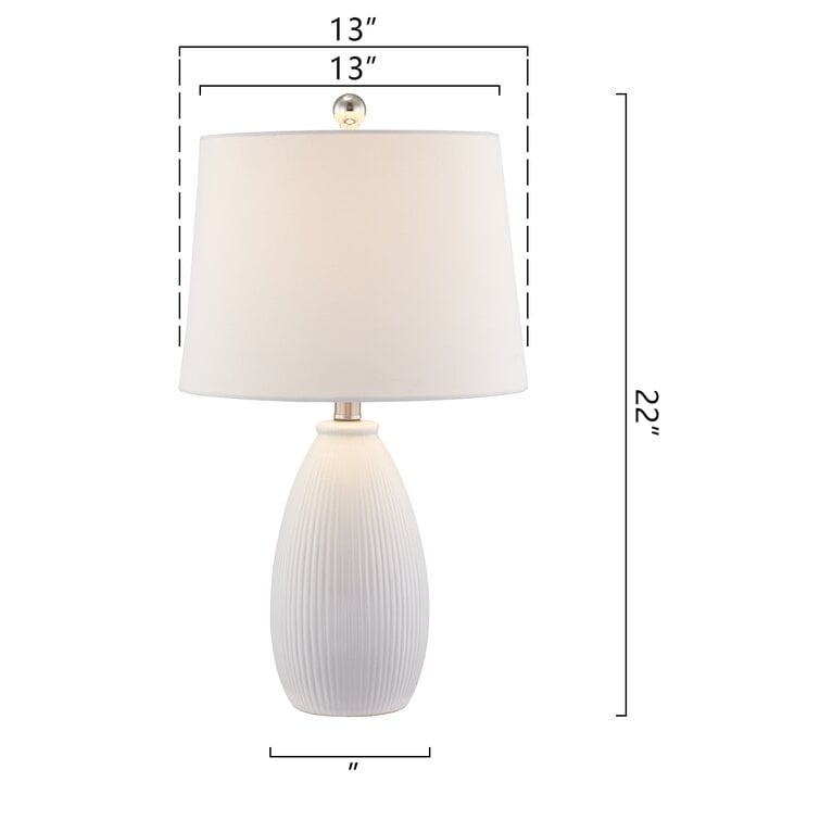 22.25 Ceramic Round Table Lamp (Set of 2)