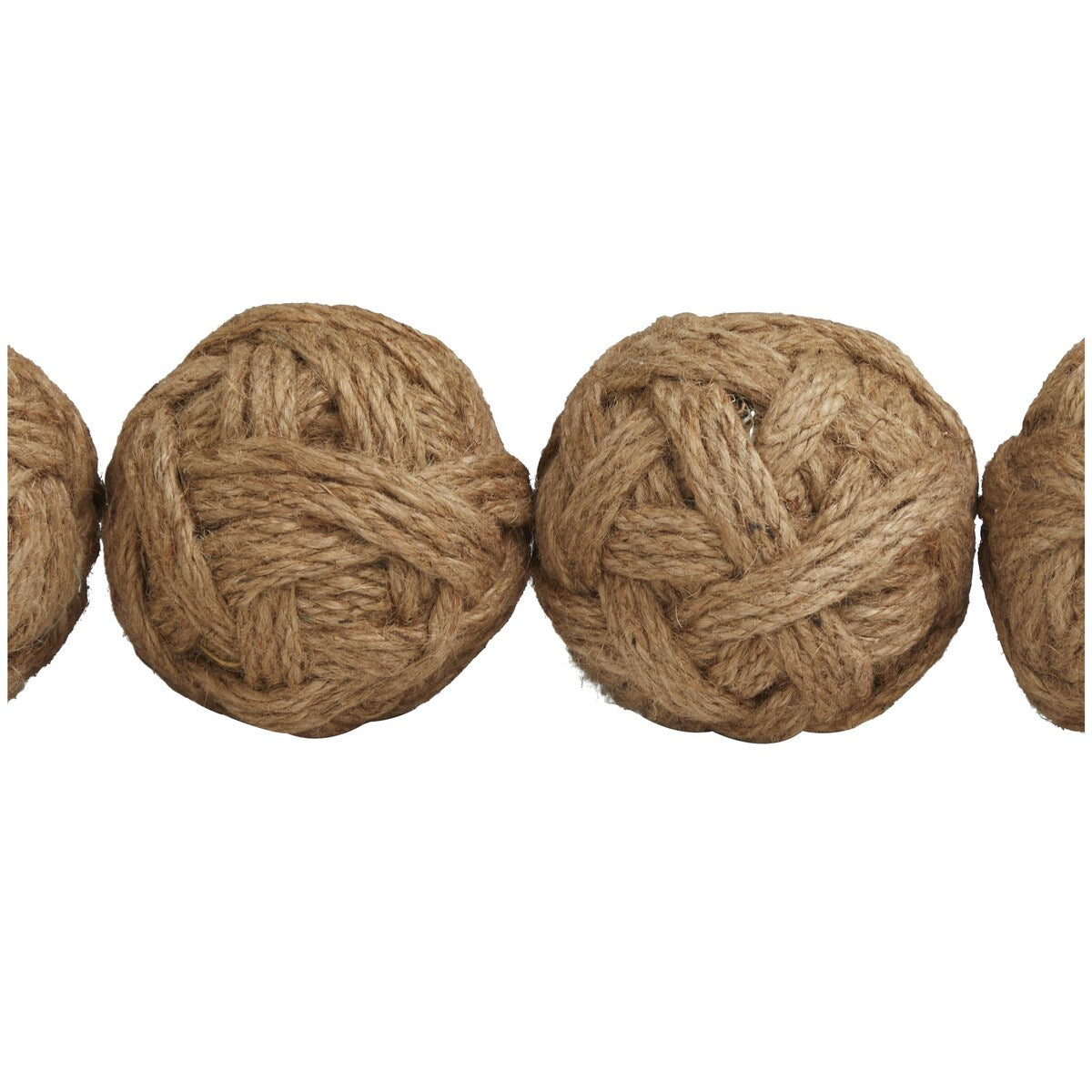 Jute Rope and Cotton Fabric Handmade Decorative Ball Orbs & Vase Filler - Set of 4 Brown or Blue - Roche River Decor