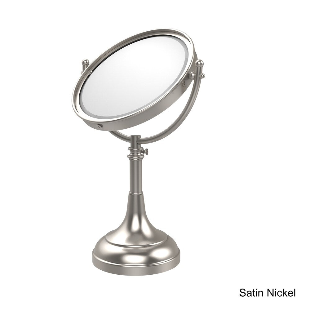 Allied Brass Height Adjustable 8 Inch Vanity Top Make-Up Mirror 3X Magnification