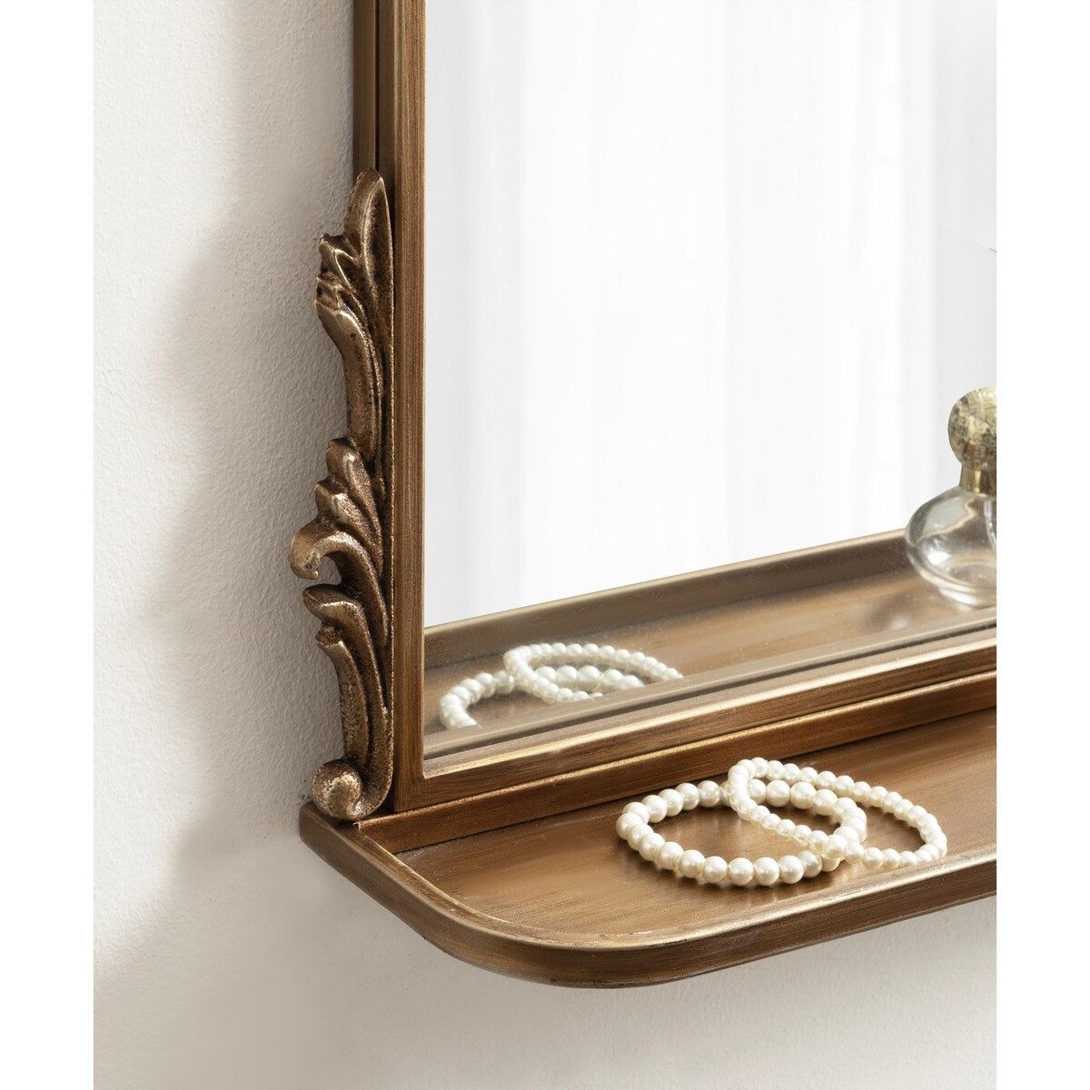 Kate and Laurel Myrcelle Arched Wall Mirror with Shelf