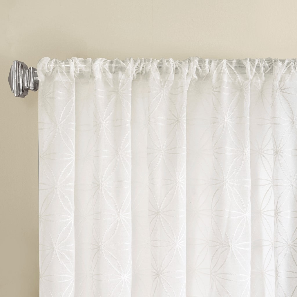 Sheer Embroidered Window Curtain