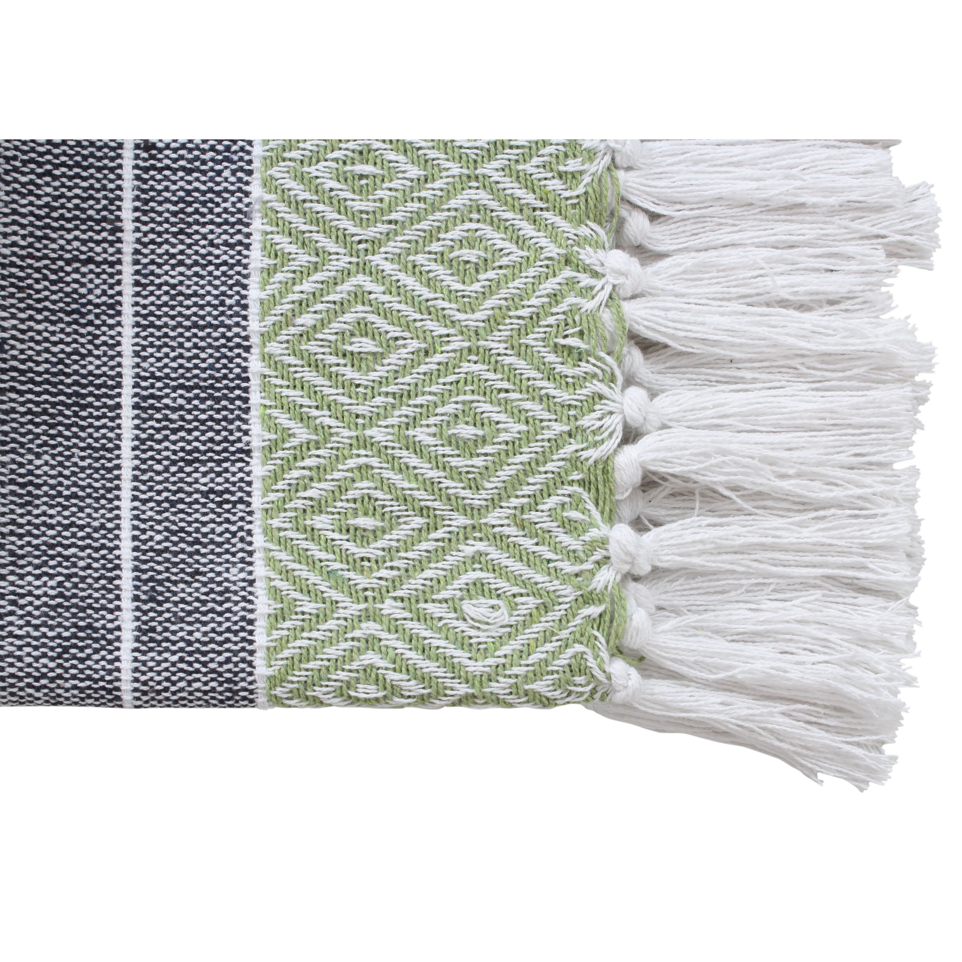 Premium Cotton Cozy Throw Blanket with Tassels - 50x60 Inches, All-Season Comfort