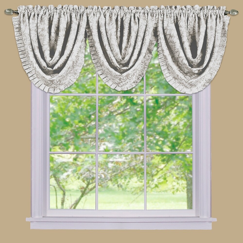 Achim Sutton Window Curtain Waterfall Valance - 48x36