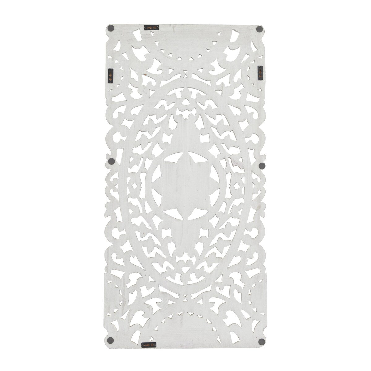 Wooden Floral Handmade Intricately Carved Home Wall Decor - White - Roche River Decor