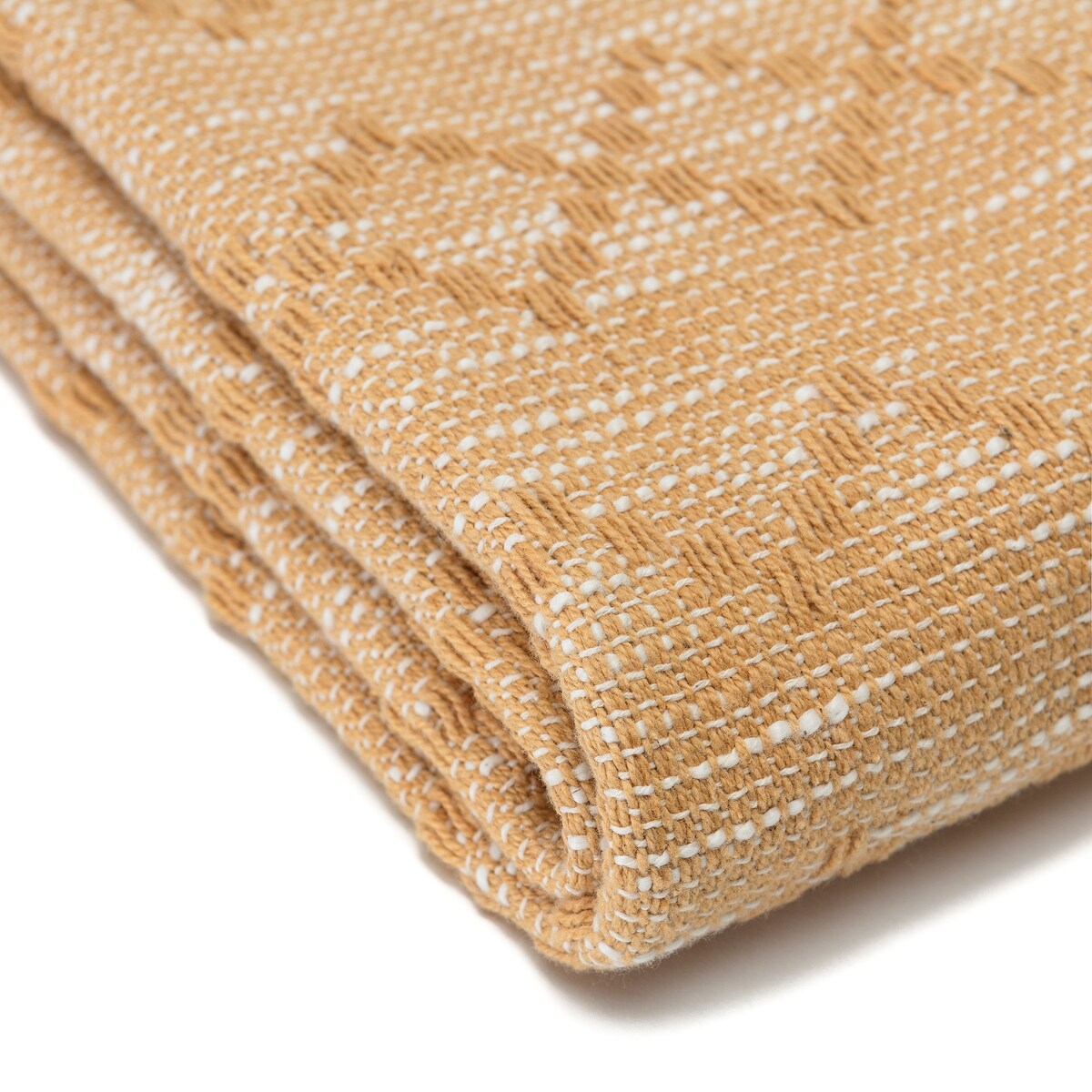 Chanasya Geometric Diamond Cotton Throw Blanket with Tassels