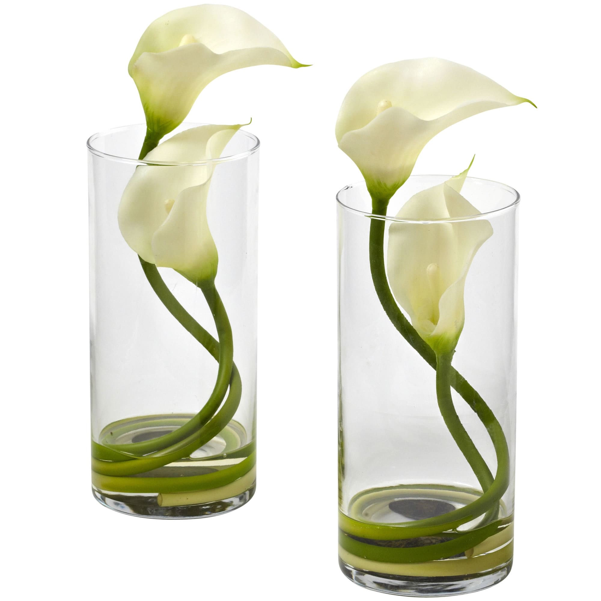 Double Calla Lily w/Cylinder (Set of 2) - 10.5