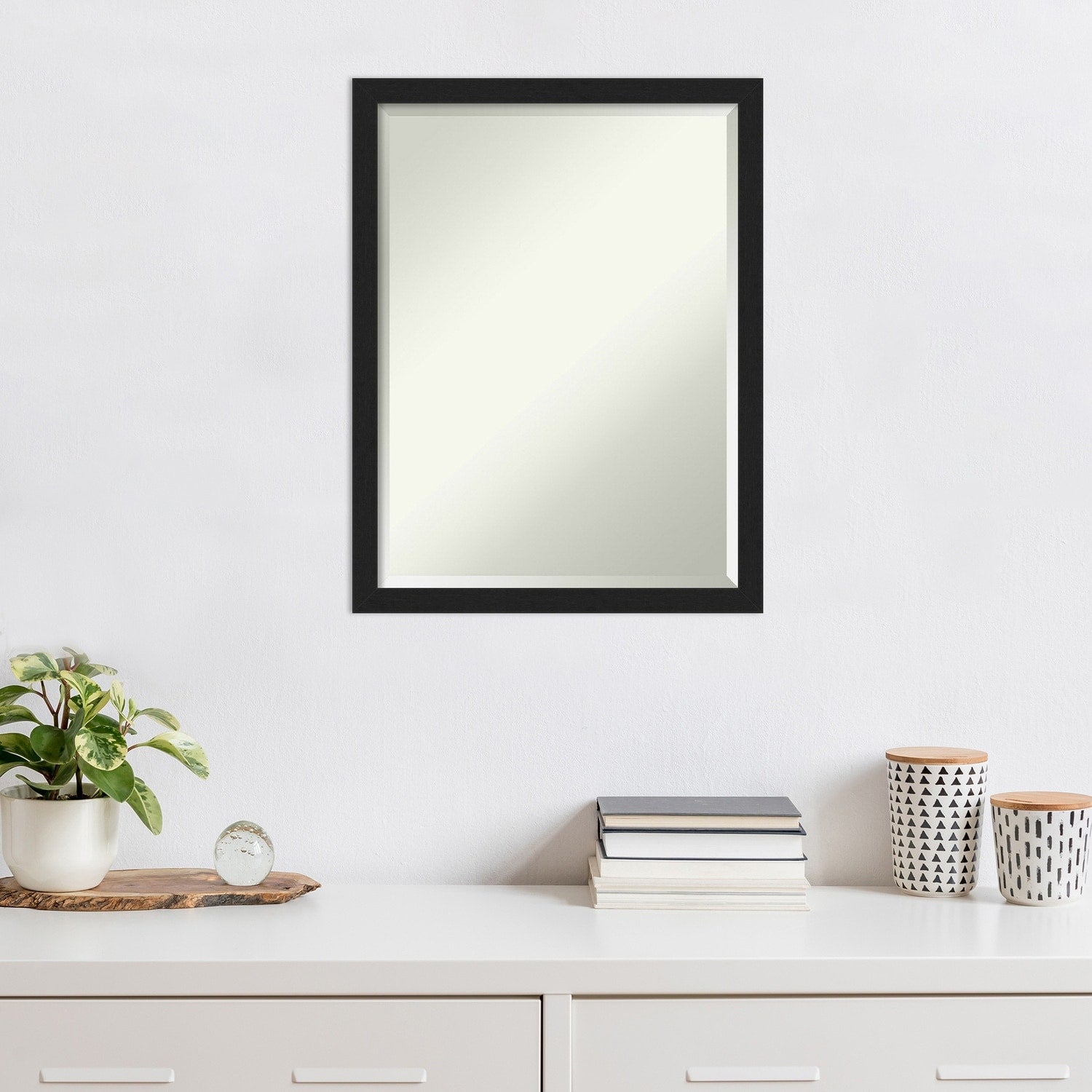 Beveled Wall Mirror - Grace Brushed Gold Narrow Frame