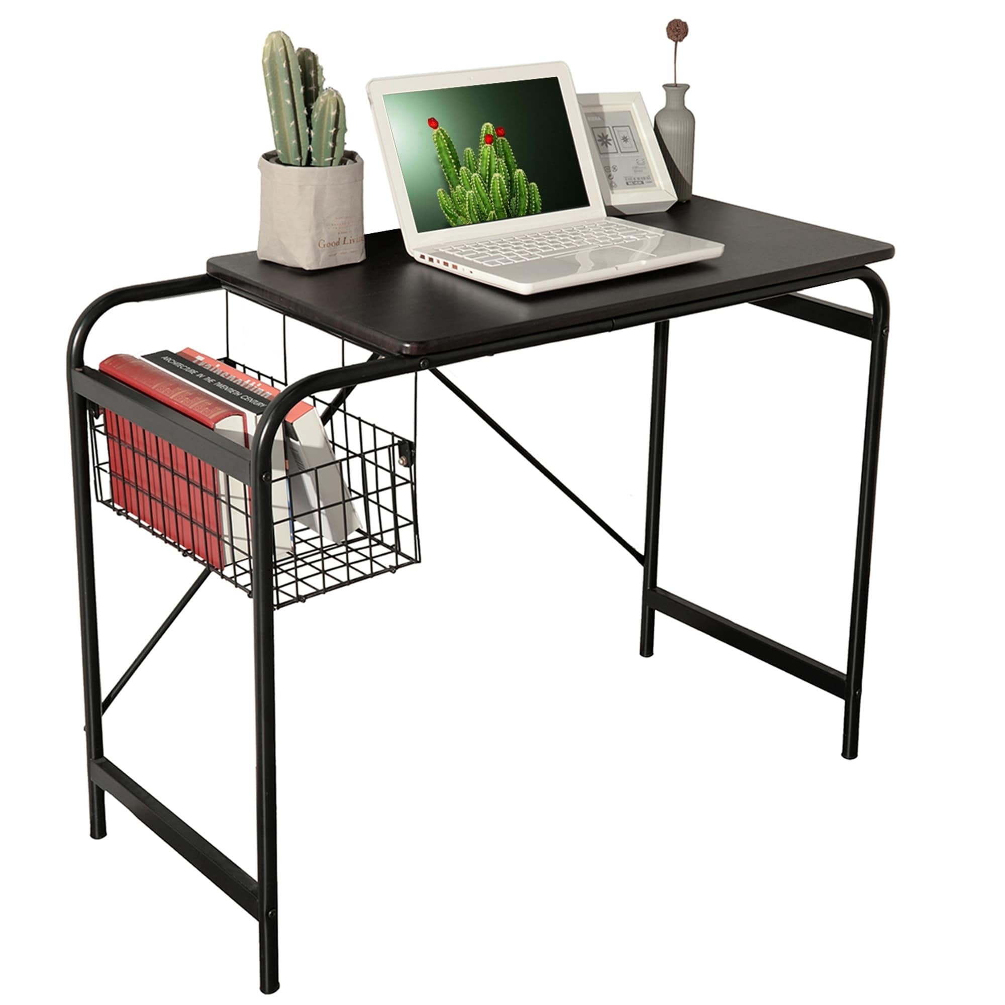 31.5 Computer Desk/ Home Office Desk with Wire Storage Basket