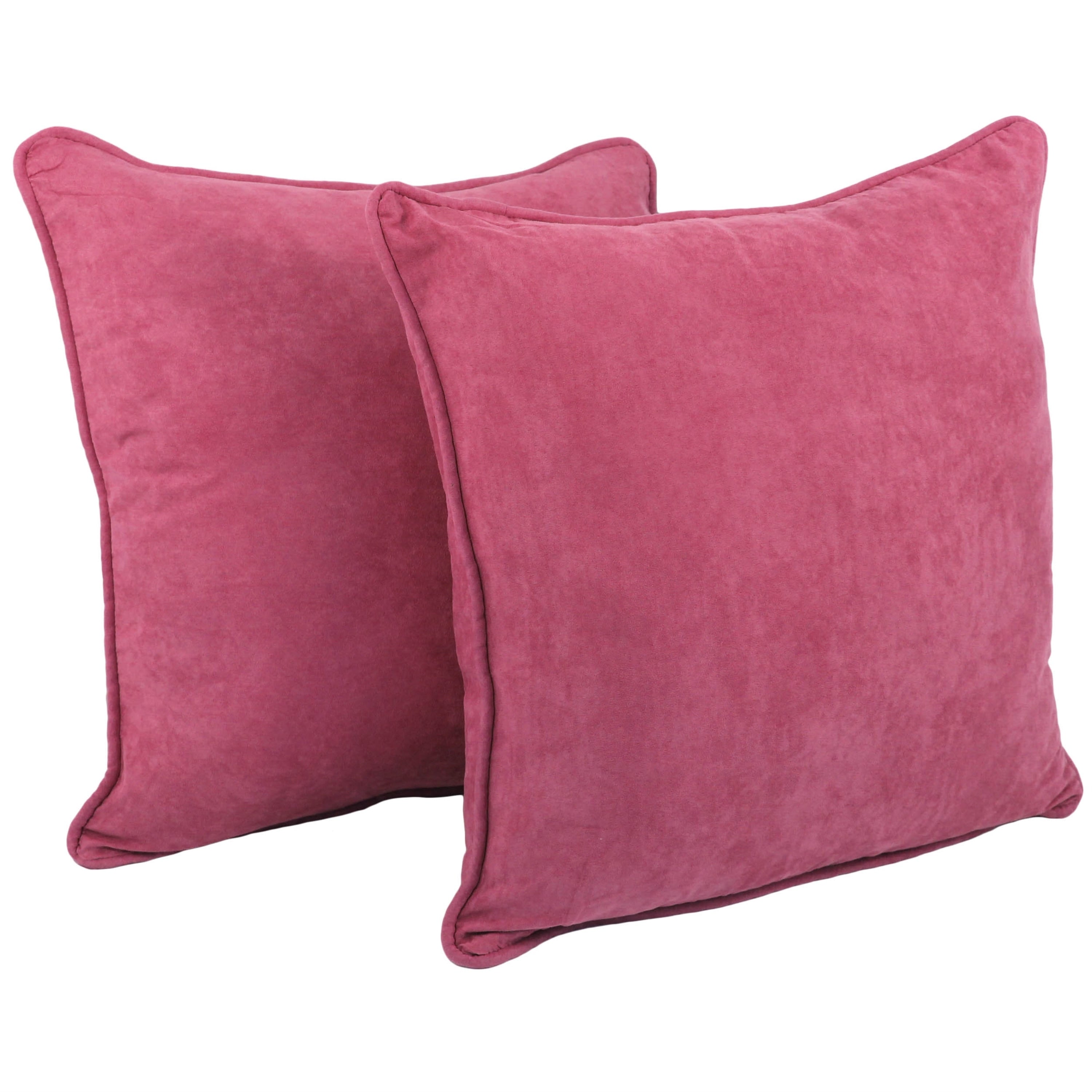 Blazing Needles 25-in. Square Microsuede Throw Pillows (Set of 2)