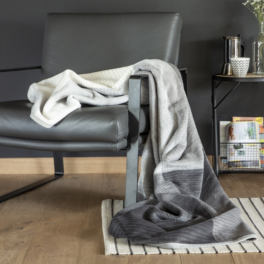 Ibena Oversized Jacquard Woven Blanket Throw in Three Colors