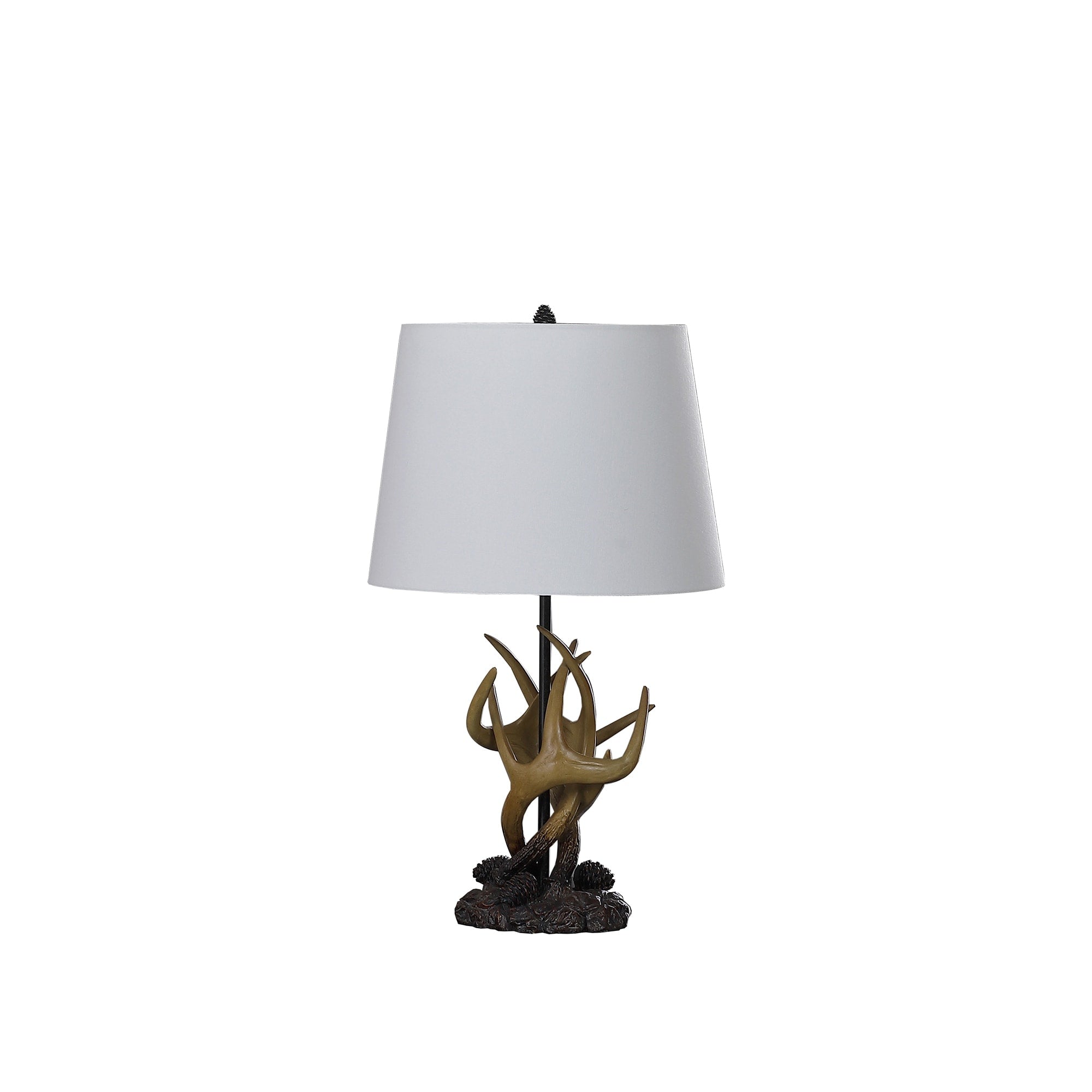 26 In. Natural Royal Deer Antler Modern Table Lamp