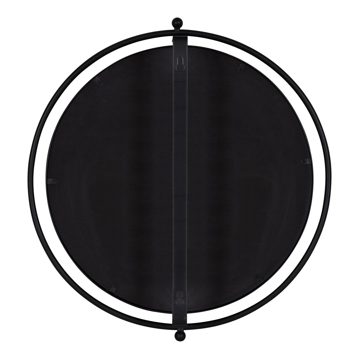 Kate and Laurel Baron Rustic Pivot Mirror, 21 Diameter, Raw Iron