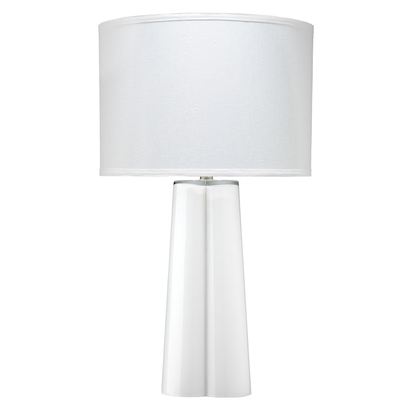 Alden Décor Neysa Glass Table Lamp, White