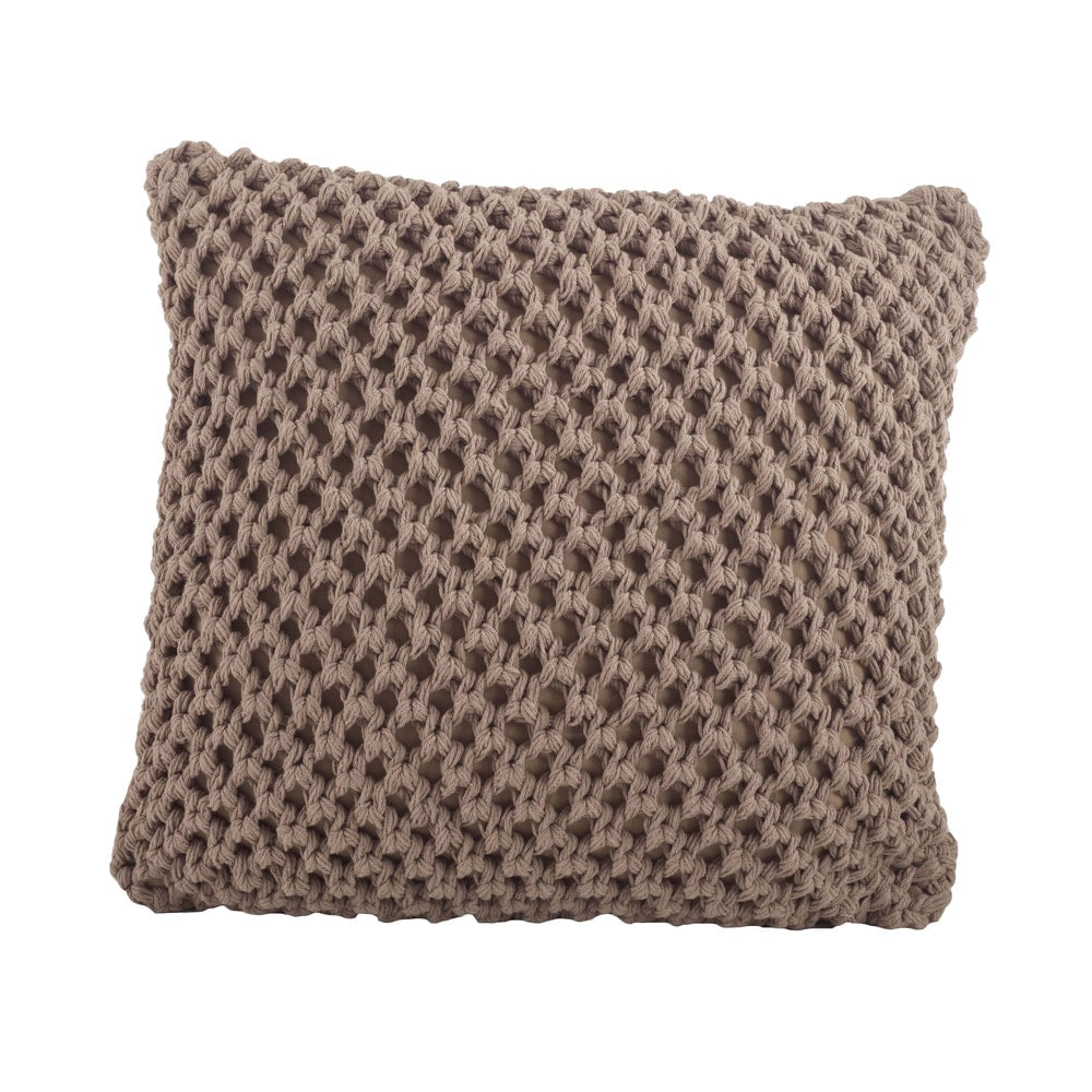 Knitted 20-inch Down Filled Throw Pillow