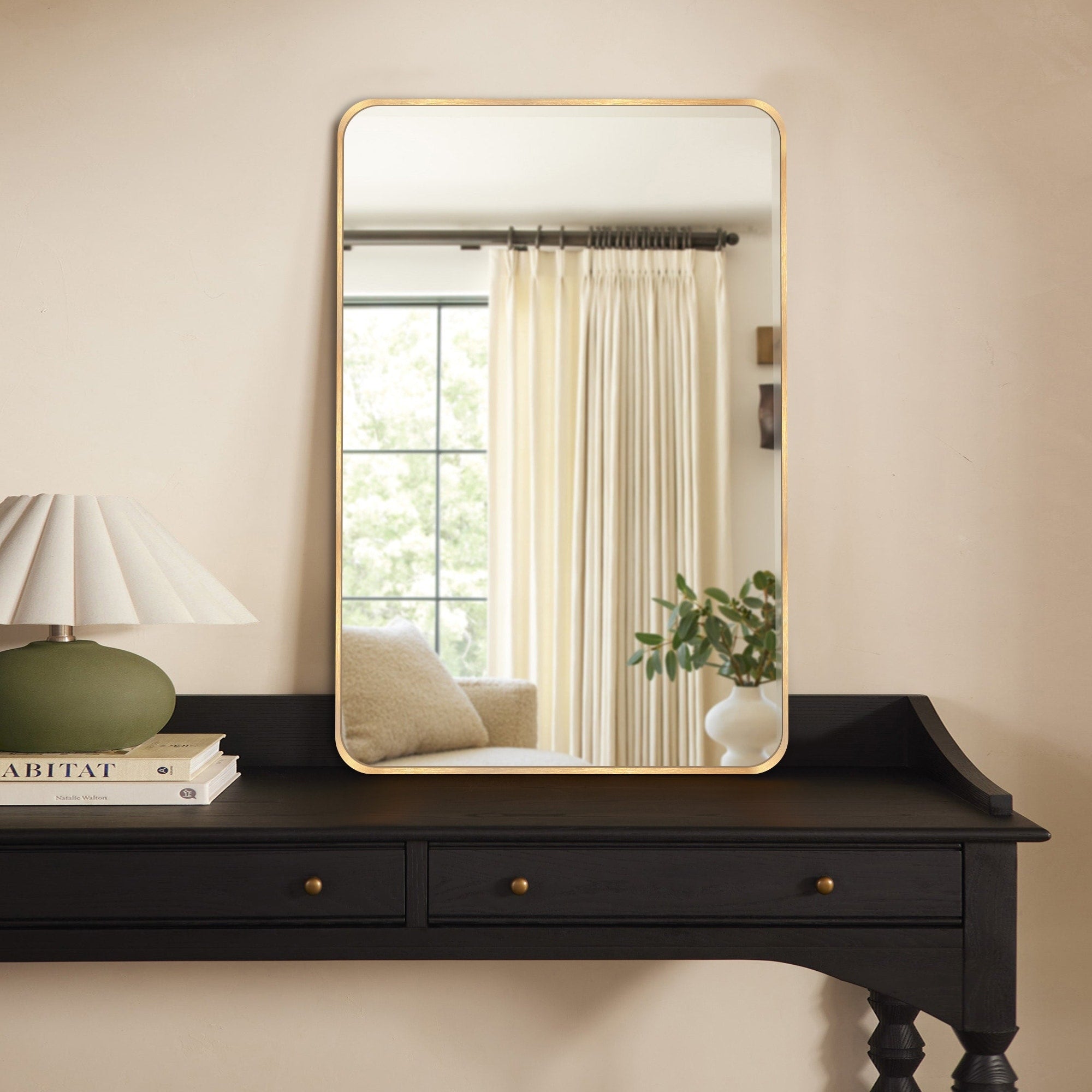 Wall Mount Bathroom Rectangle Vanity Mirror (Horizontal/Vertical)