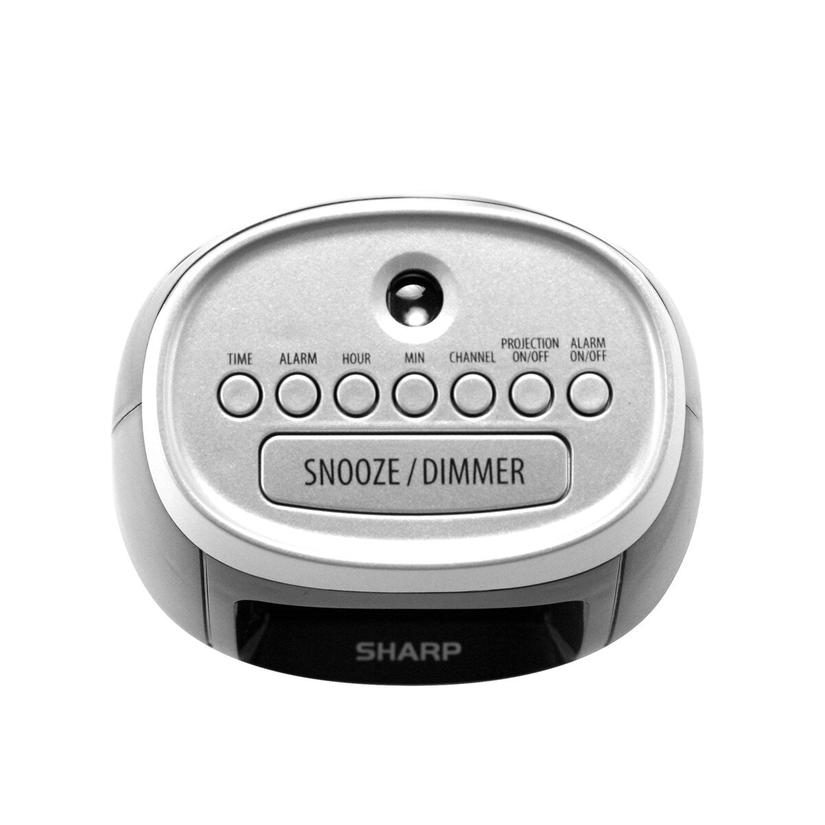 Sharp Projection Alarm Clock with indoor and Outdoor Temperature - Silver