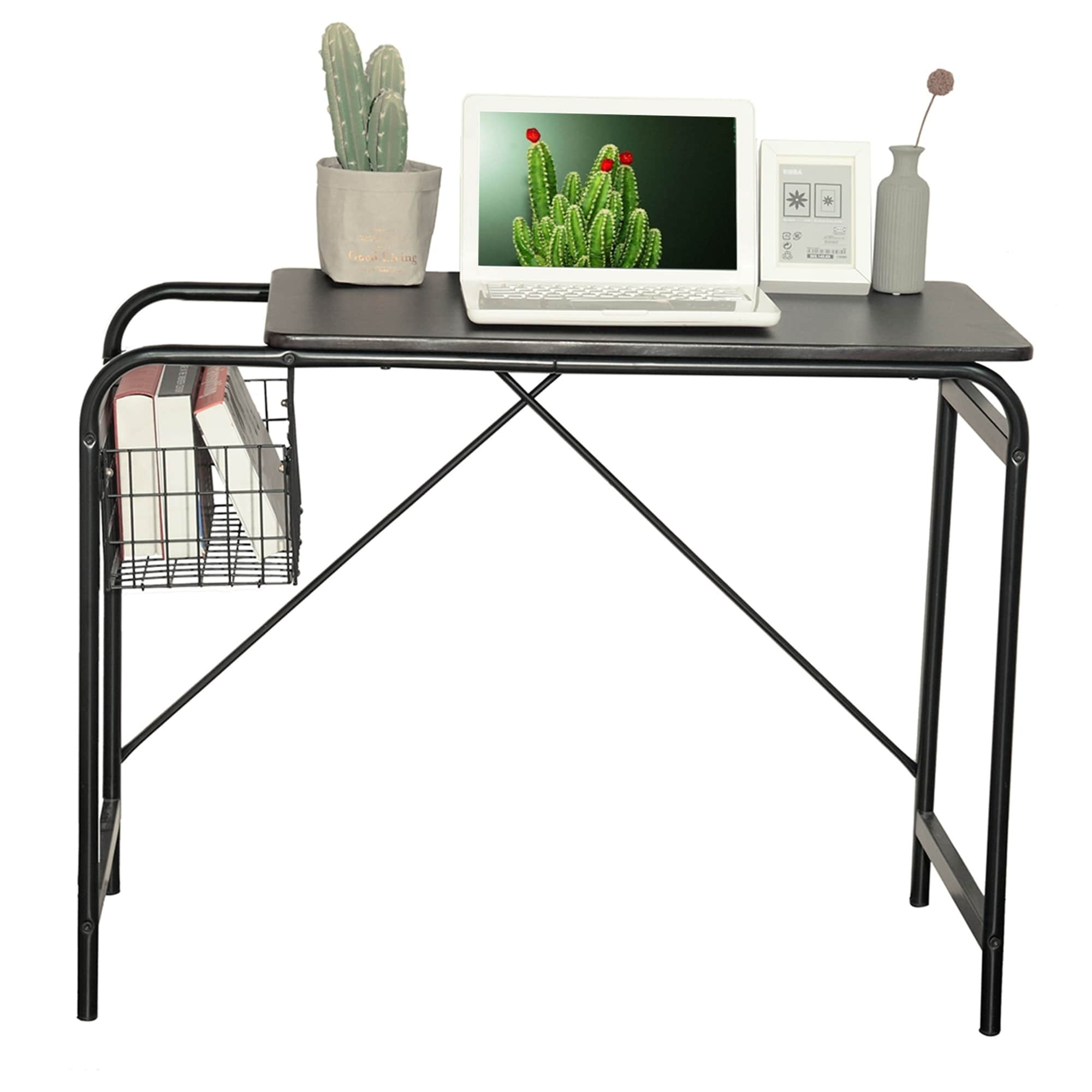 31.5 Computer Desk/ Home Office Desk with Wire Storage Basket