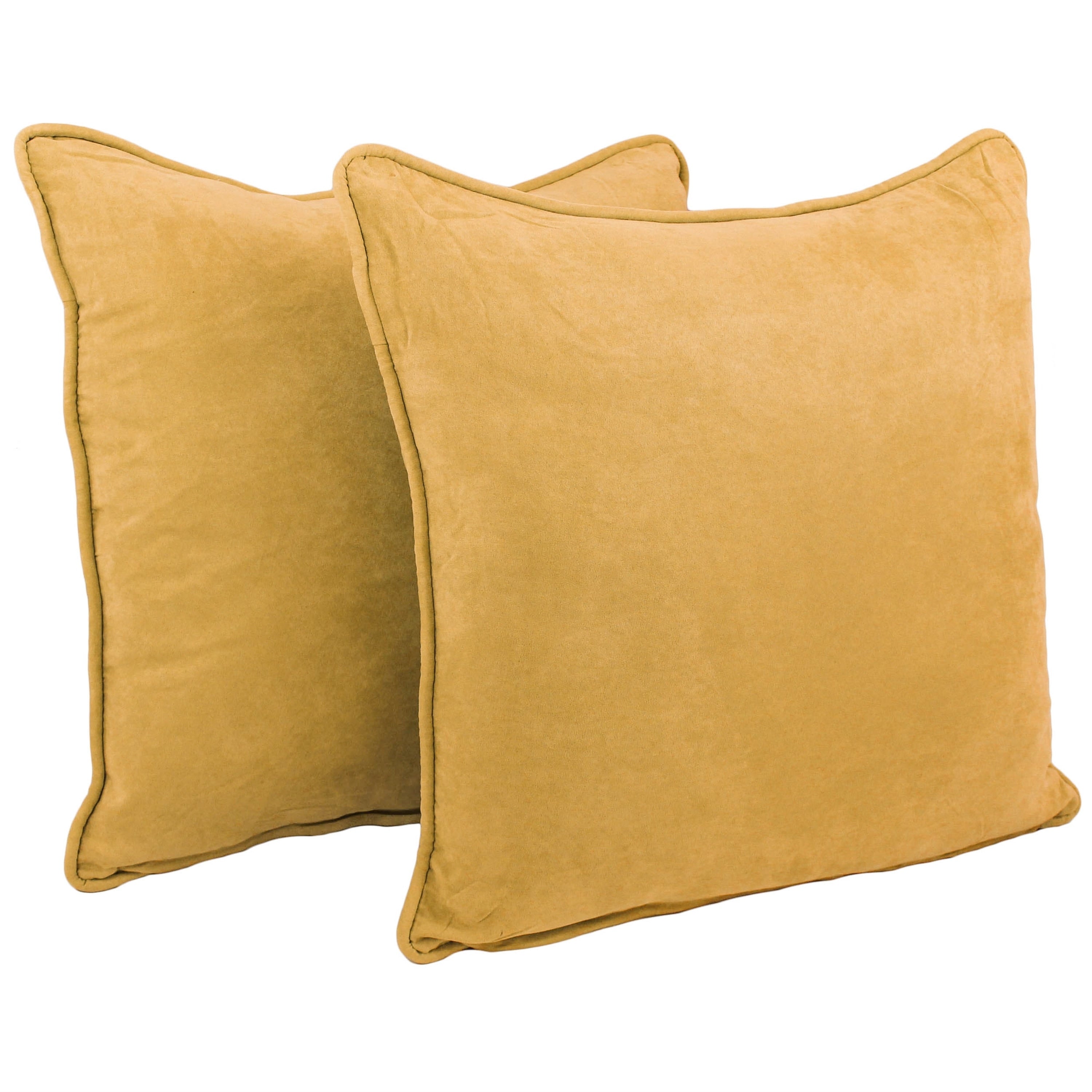 Blazing Needles 25-in. Square Microsuede Throw Pillows (Set of 2)