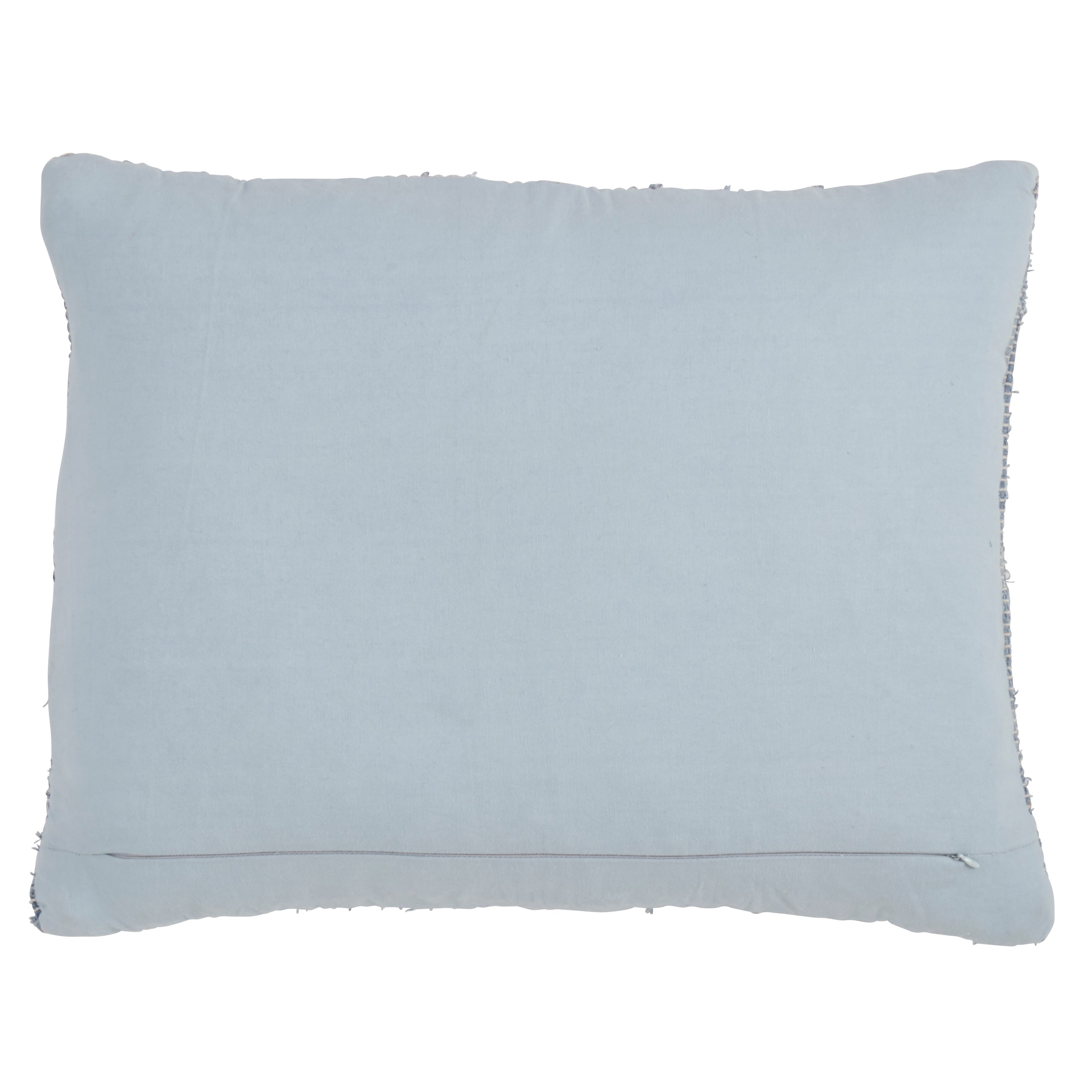 Cotton Throw Pillow With Chindi Design