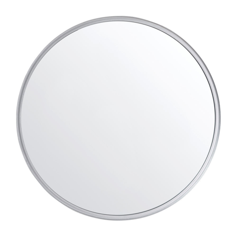 Wall Mount Shatterproof Round Accent Wall Mirror with Metal Frame