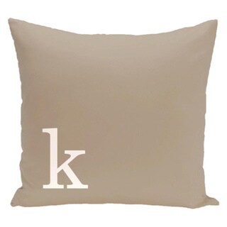 Brown 26 x 26-inch Monogram Print Decorative Pillow