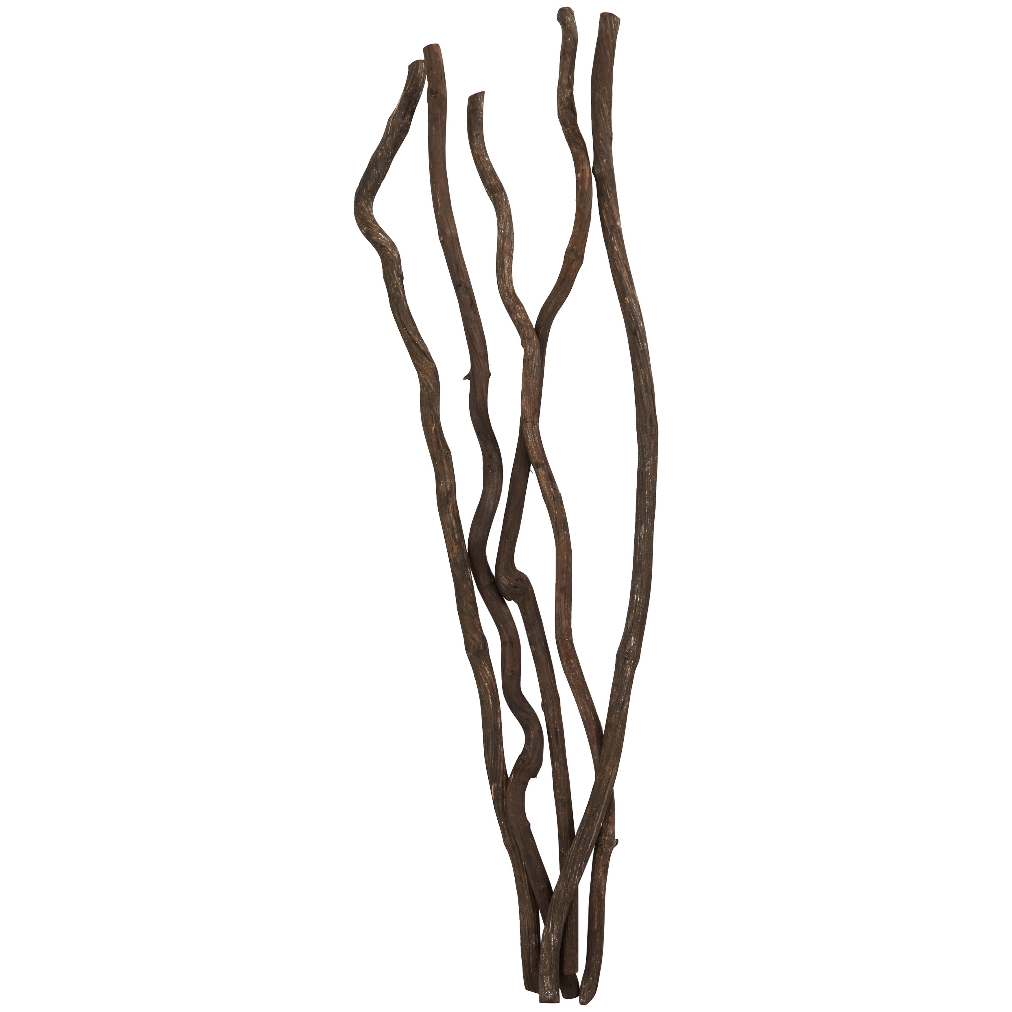 Cream or Dark Brown Wood Tall Branch Dula Log Natural Foliage