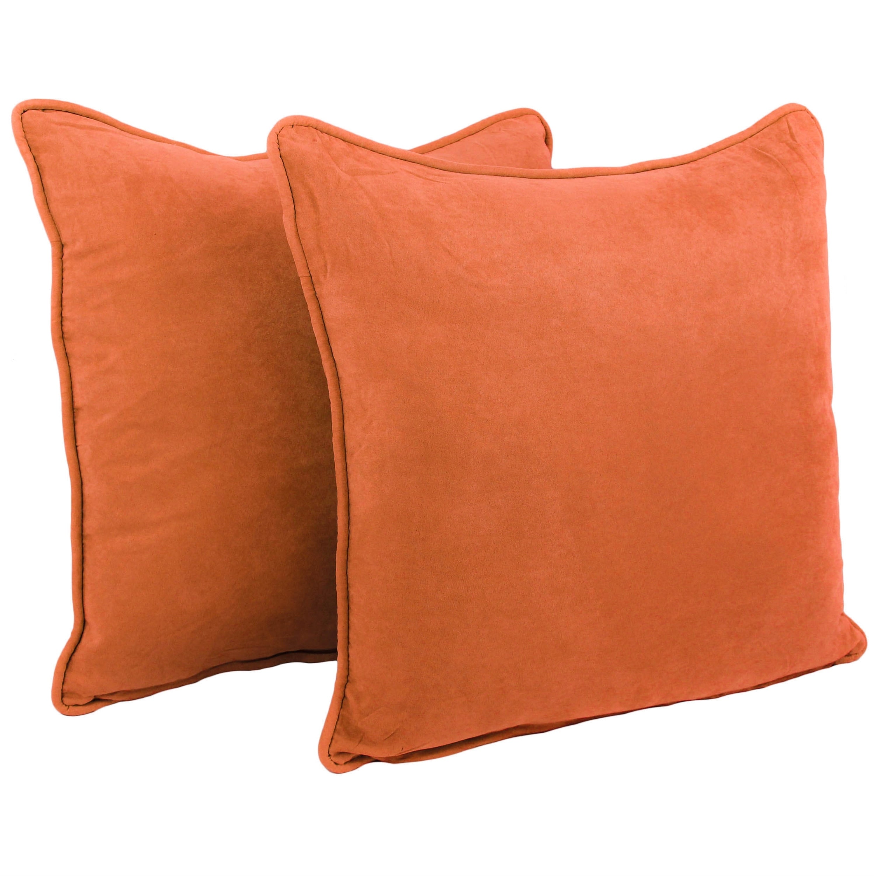 Blazing Needles 25-in. Square Microsuede Throw Pillows (Set of 2)