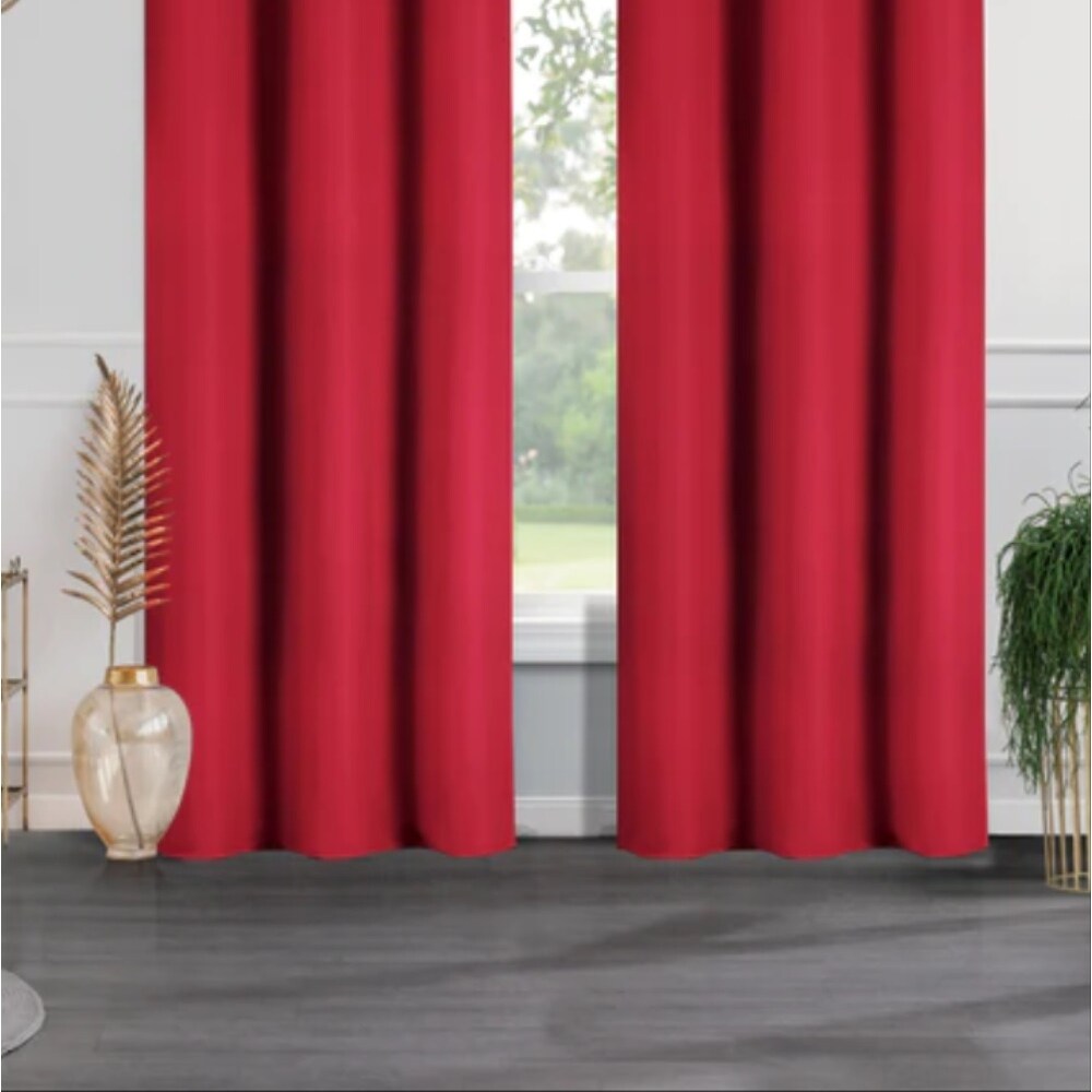 J&V Textiles 4 Panels Room Darkening Thermal Insulated Blackout Grommet Window Curtain Panels for Living Room - 38X84