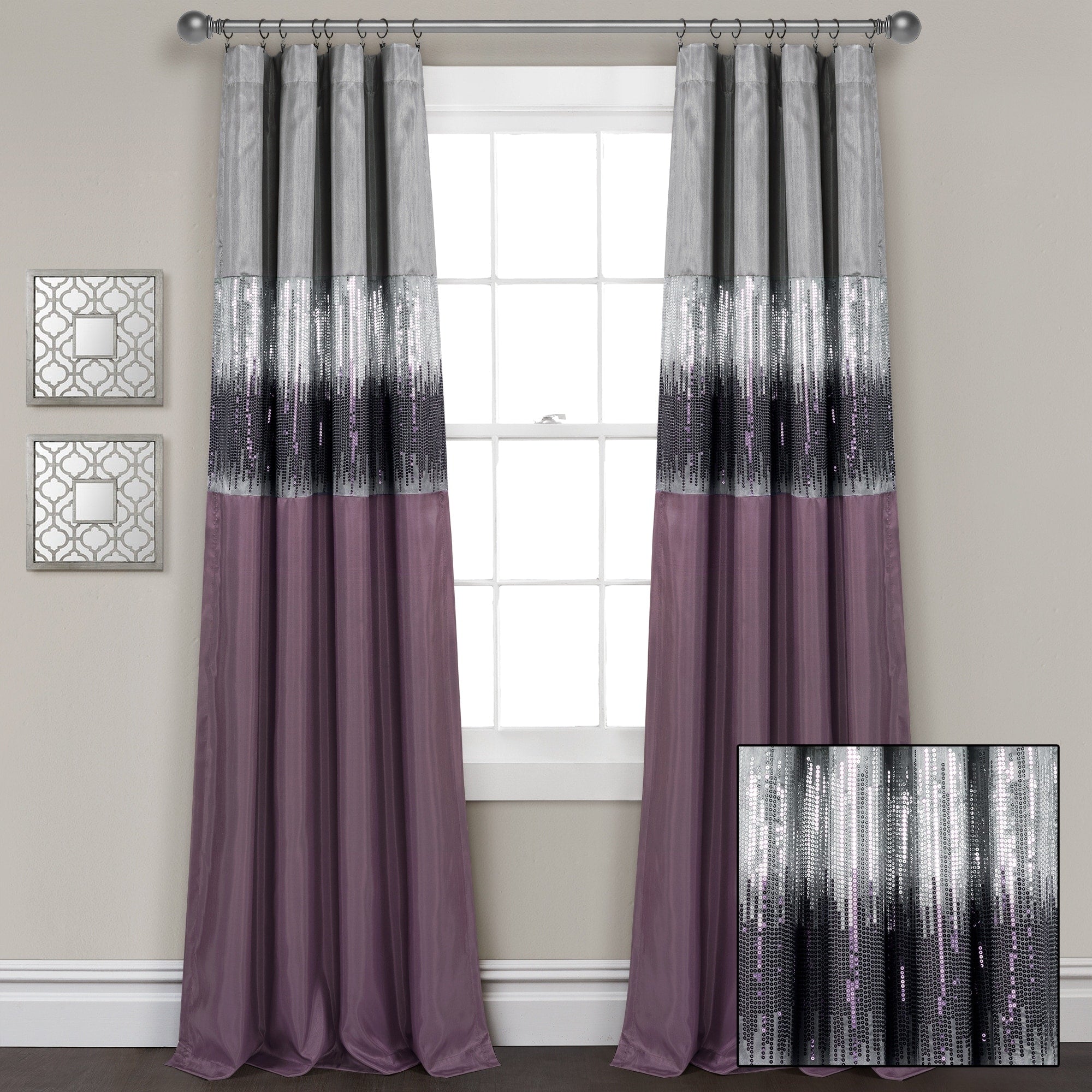 Lush Decor Night Sky 100 Percent Lined Blackout Window Curtain Panel Single