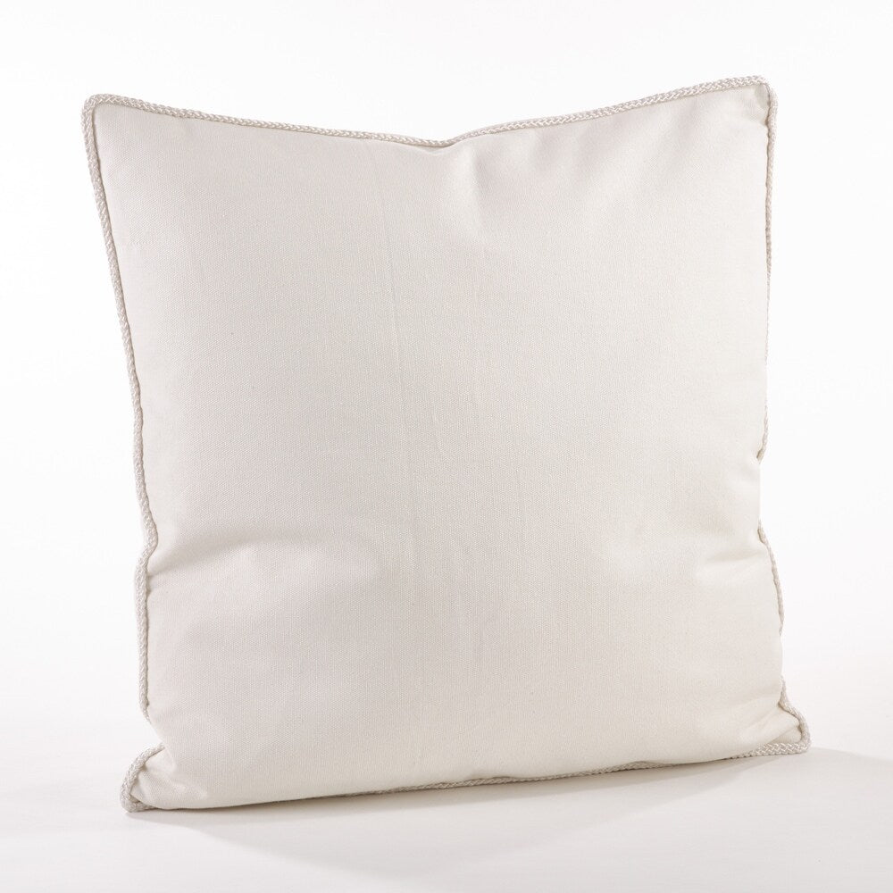 Cord Trim Solid Throw Pillow