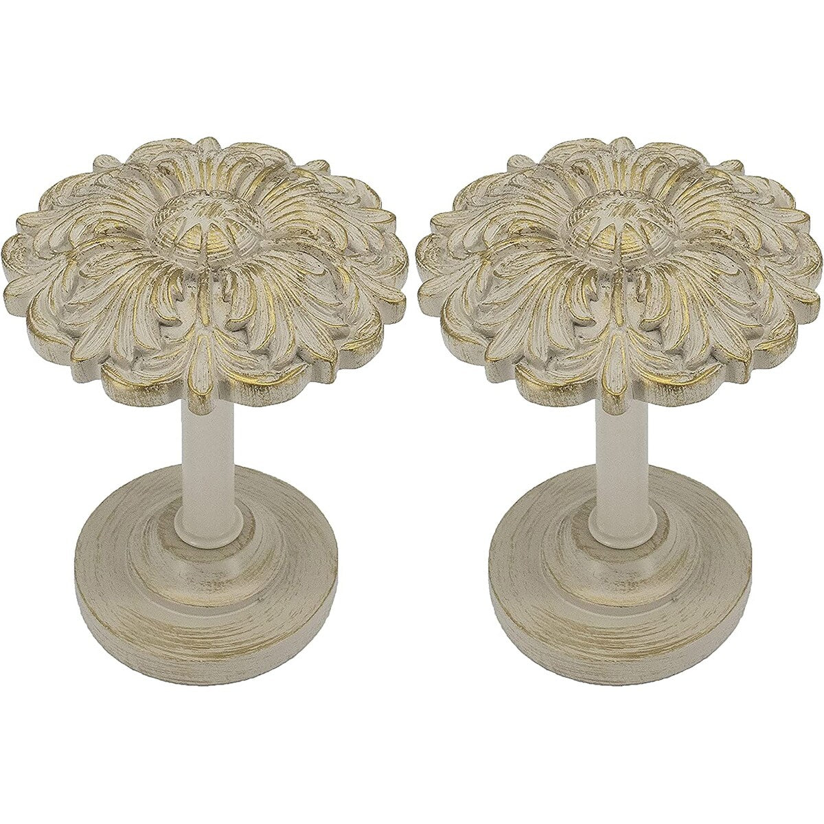 MERIVILLE Set of 2 Fleur Window Drapery Medallion Holdbacks