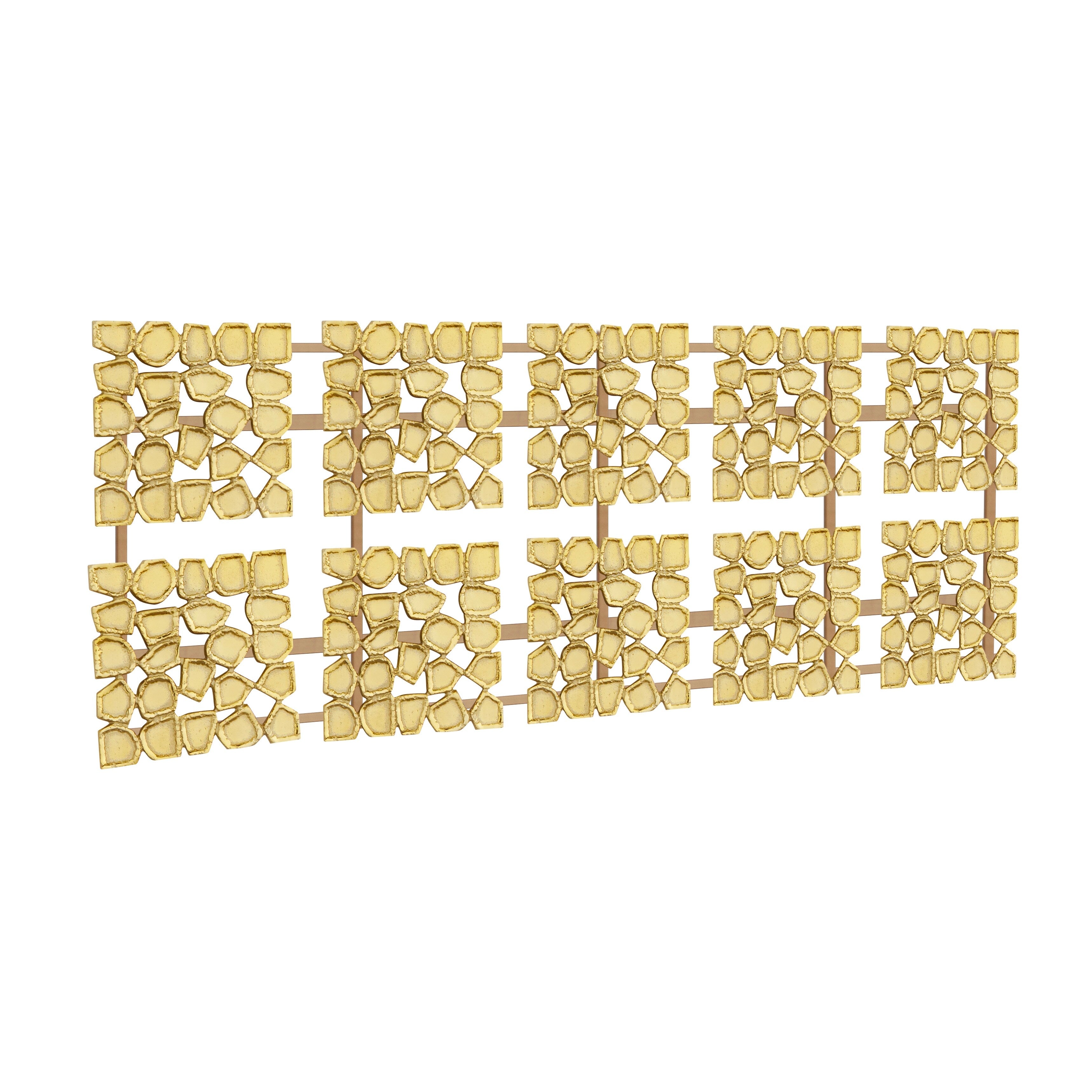 Gold Aluminum Contemporary Wall Decor