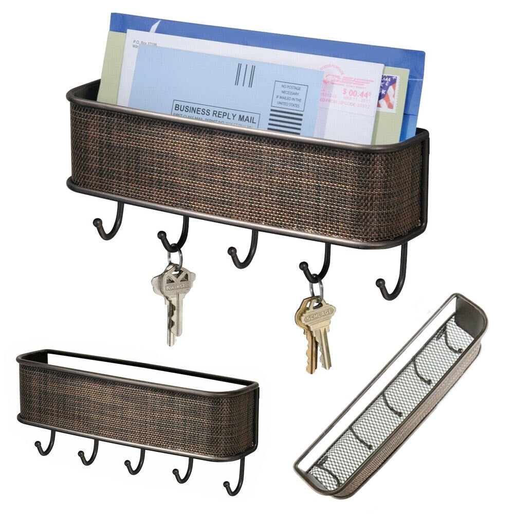 Wall-Mounted Mail and Key Organizer Shelf