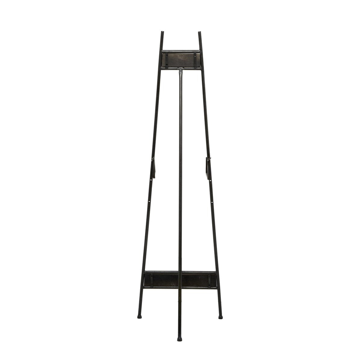 Metal Adjustable 3 Tier Display Easel with Chain Support and Wood Accents - Black - Roche River Decor